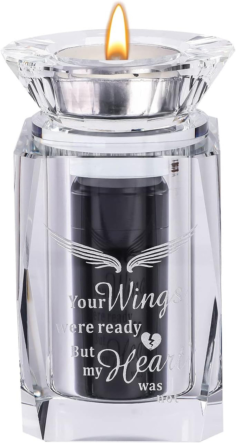 Small Urn Angel Wings Mini Crystal Urns Ashes Cremation Keepsake Holder for Ashe