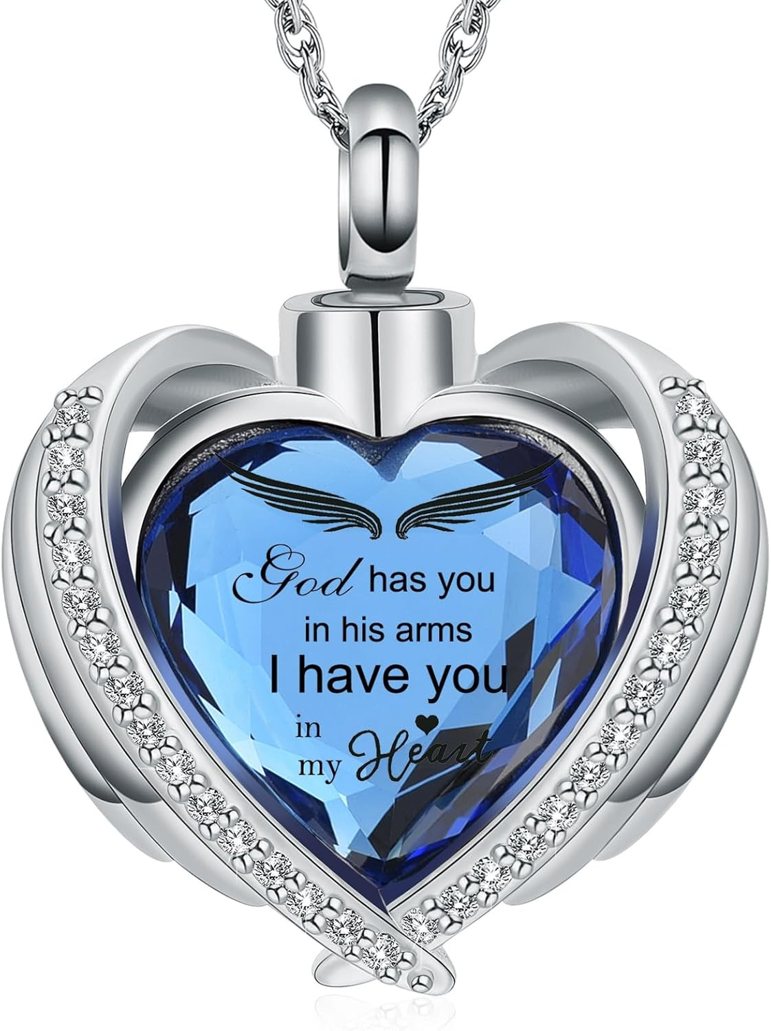 Cremation Heart Urn Necklace Ashes Jewelry for Women Men Keepsake Pendant Memori