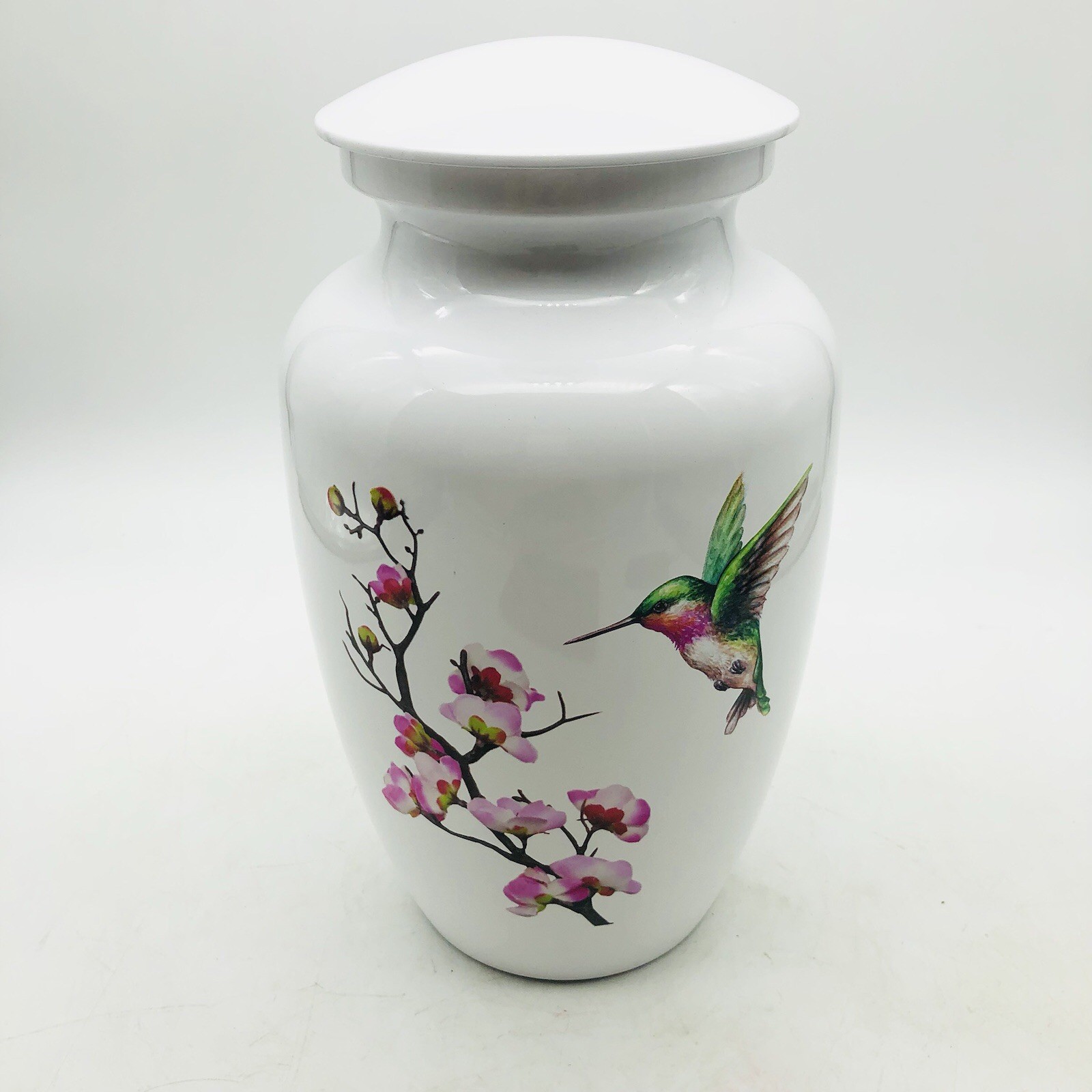 Hummingbird Cremation Urn – Large White Decorative Urn for Adult Ashes – Up t…