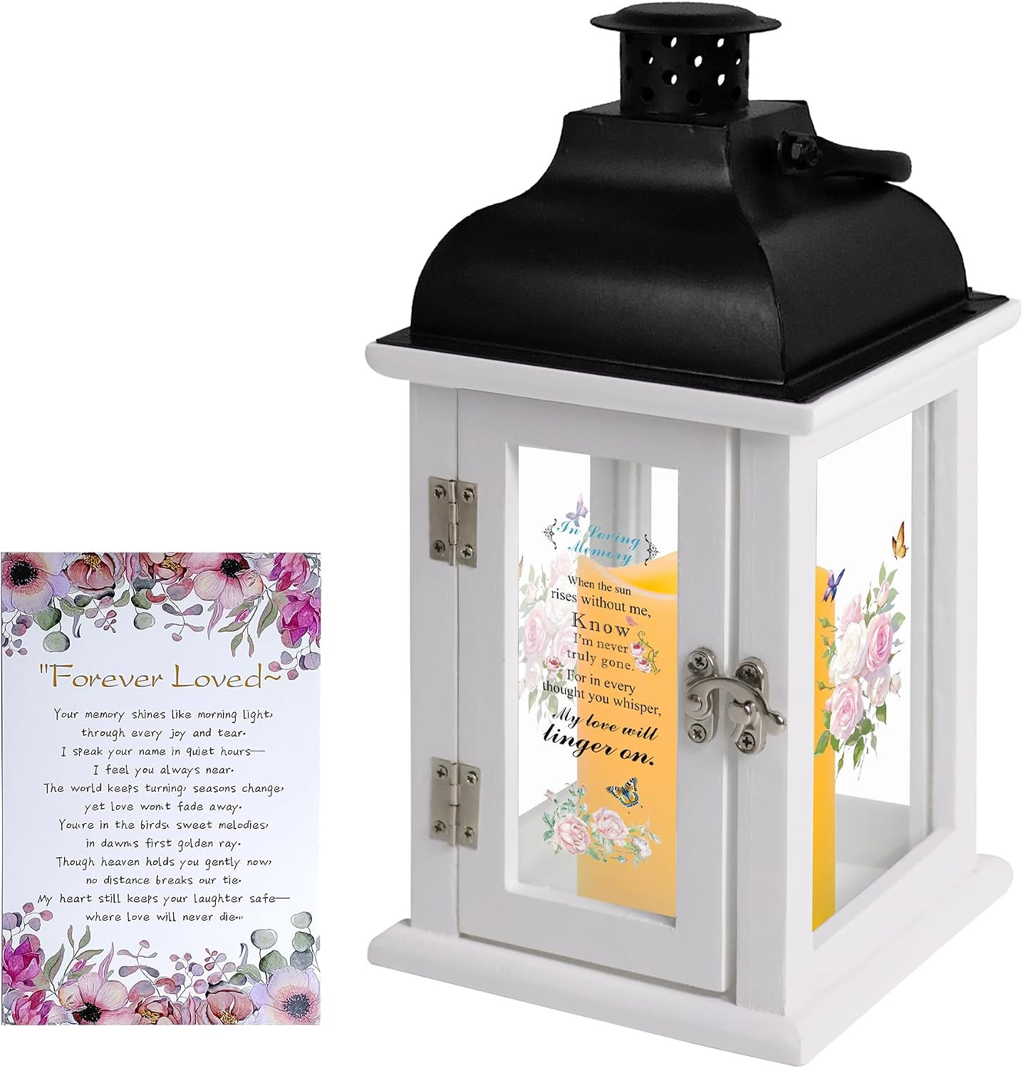 Memorial Lantern Sympathy Gift for Loss of Loved One – Bereavement Remembrance K