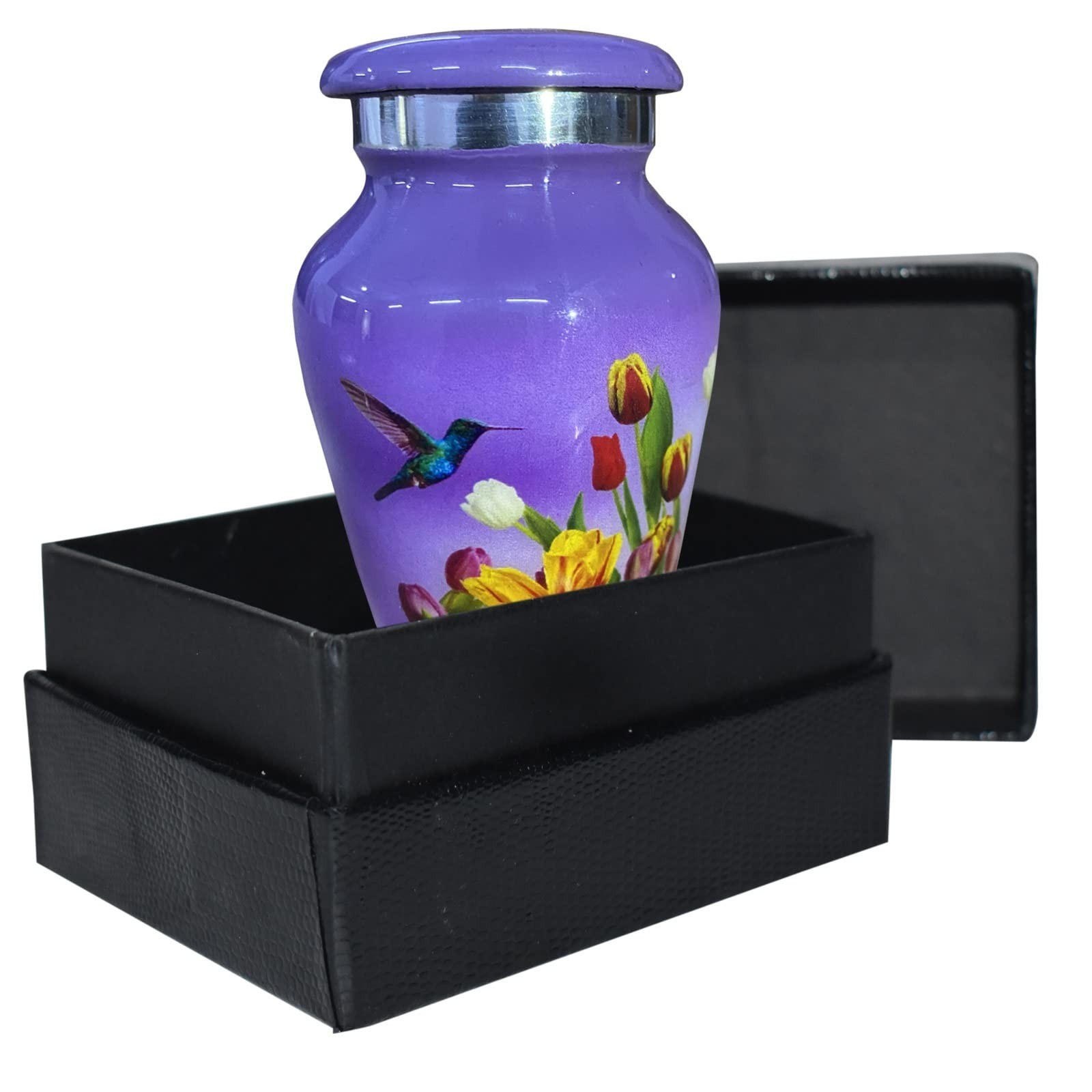 Handcrafted Hummingbird Cremation Urn for Adults – Large Burial Urn for Ashes, P