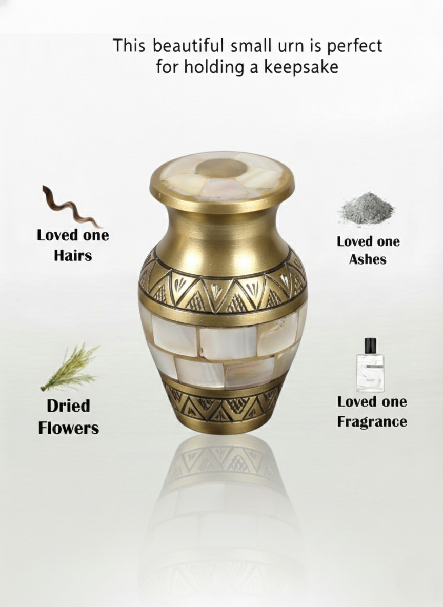 Keepsake Urn for Human Ashes 3 x 2 x 2 Inches- Small Cremation Urn