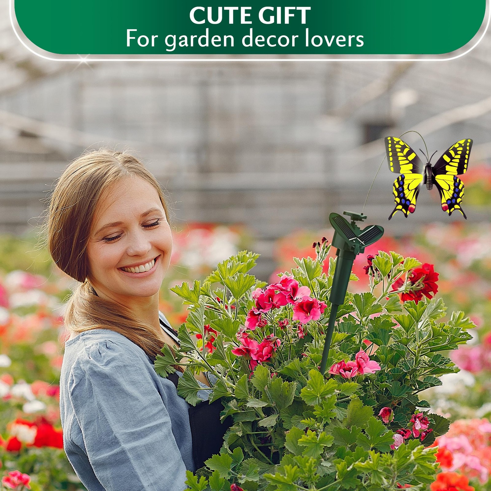 3 Pcs Butterfly Garden Stakes that Move Like Real Butterflies – Colorful Flyi…