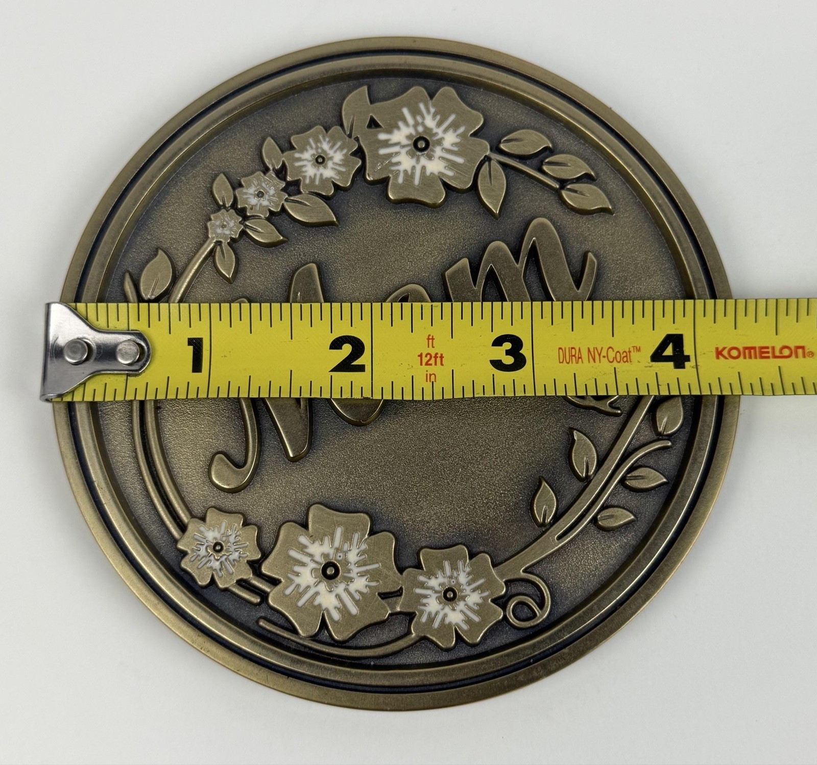 Batesville LifeStories Mom Bronze Floral Medallion Nameplate Hand Crafted Plaque