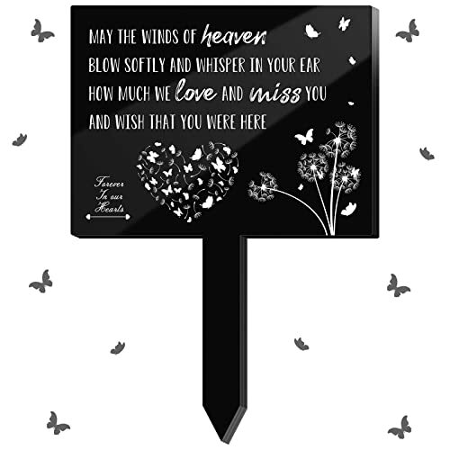 Waterproof Acrylic Memorial Remembrance Grave Plaque Stake for Outdoor Yard