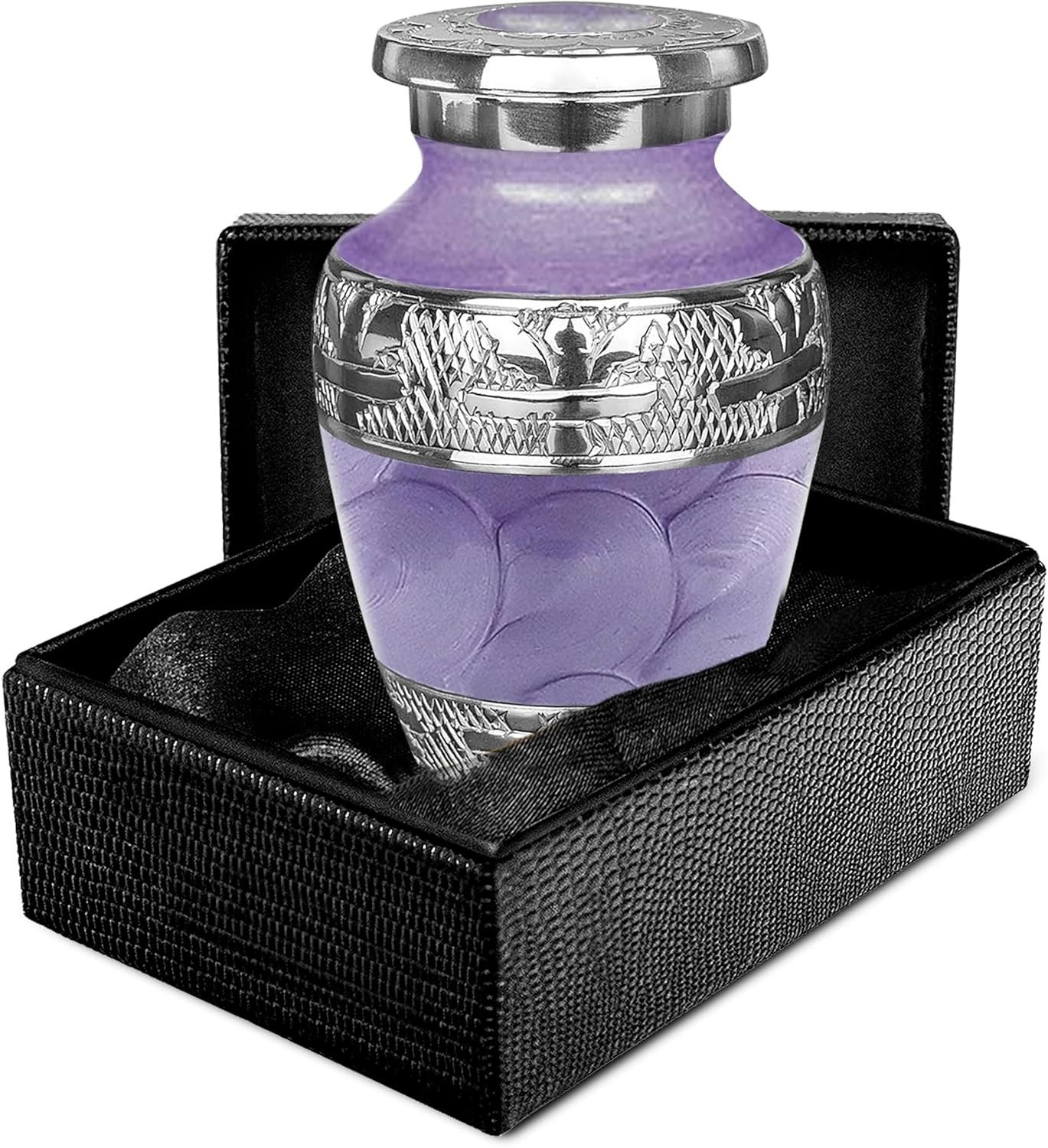Stunning Keepsake Urn for Ashes – Durable Aluminum with Velvet Bag Protection