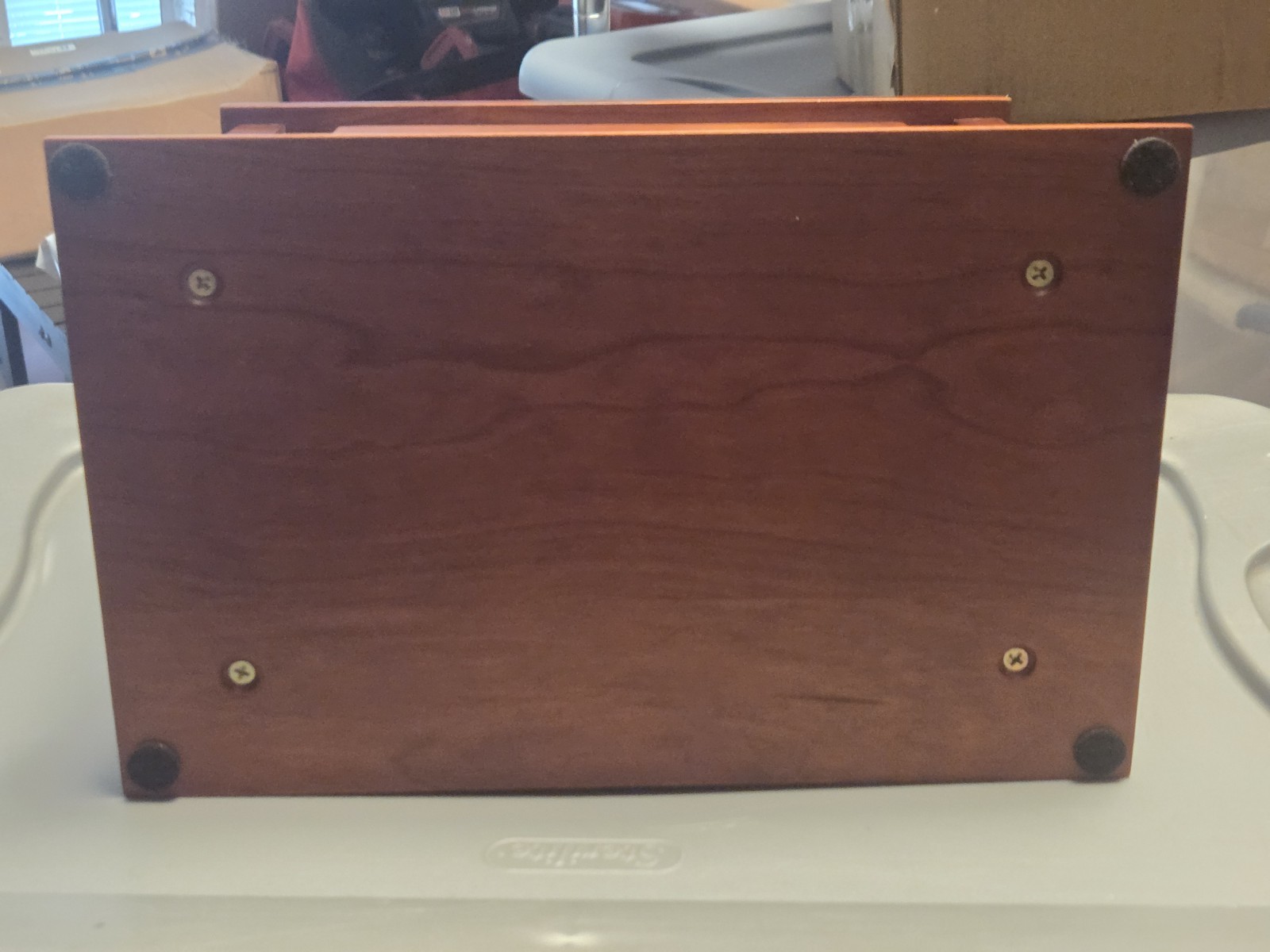 New Handcrafted Solid Cherry Wood Funeral Cremation Urn Box For Human Ashes