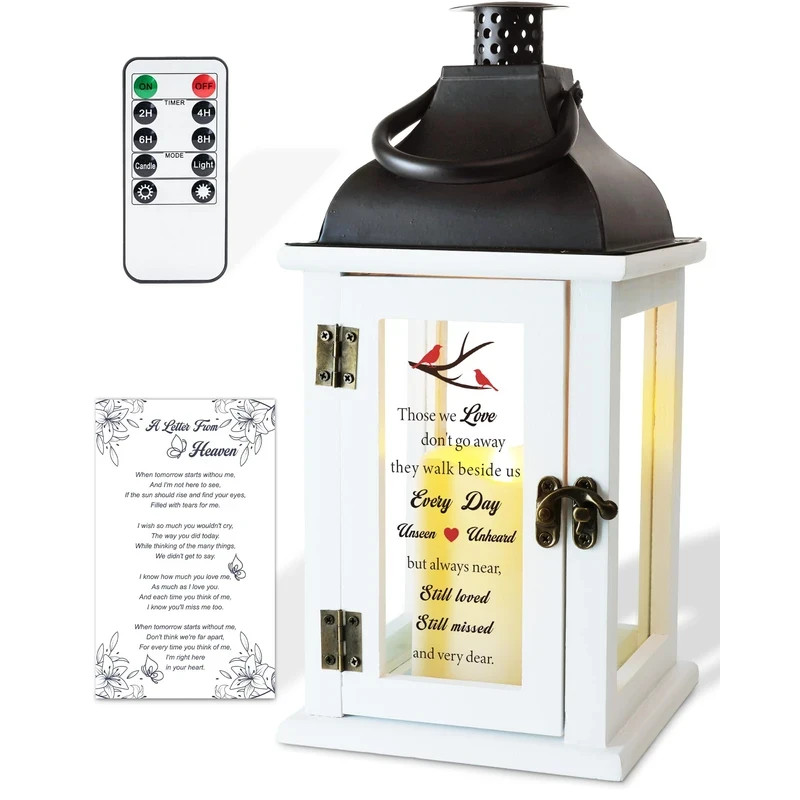 Remembrance Lantern – Loss of Loved One GIft – BRAND NEW – LED Candle w/ Remote
