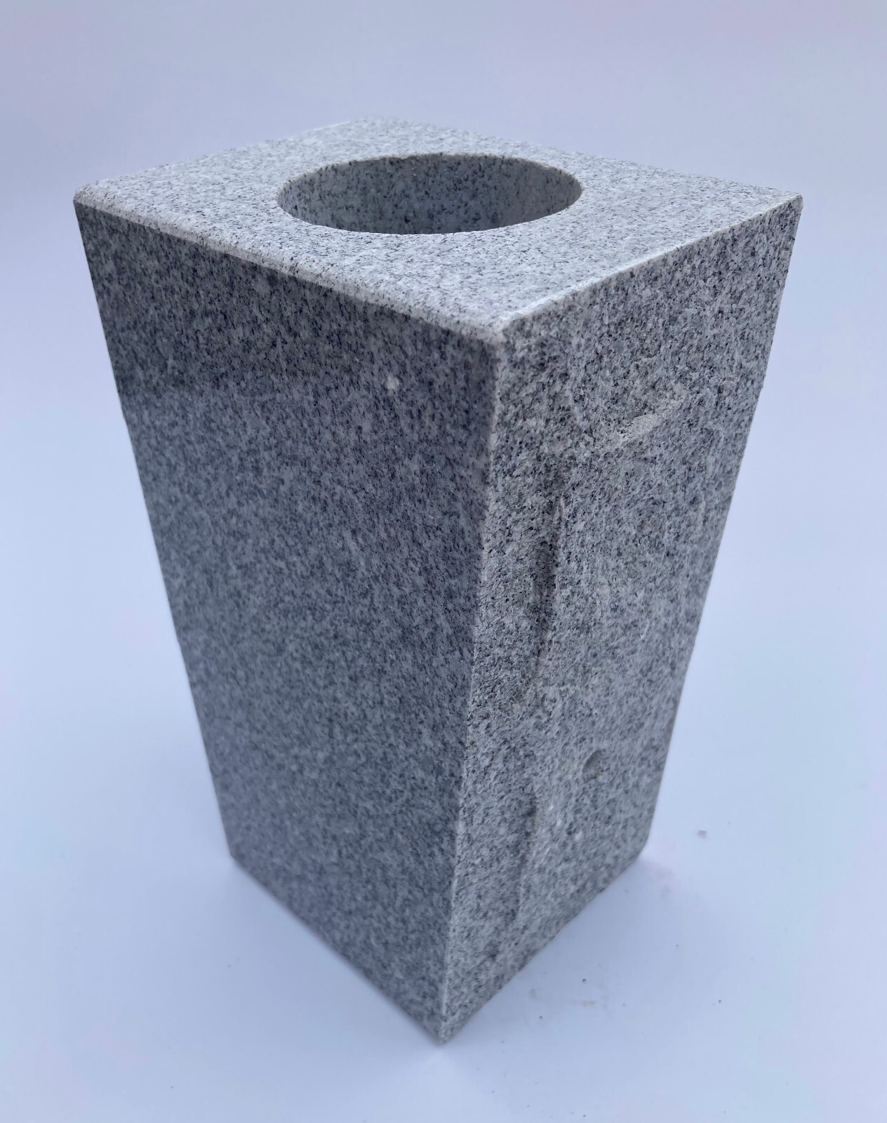 Granite Vase Tapered (5″x4″x9″) Gray Cemetery Grave