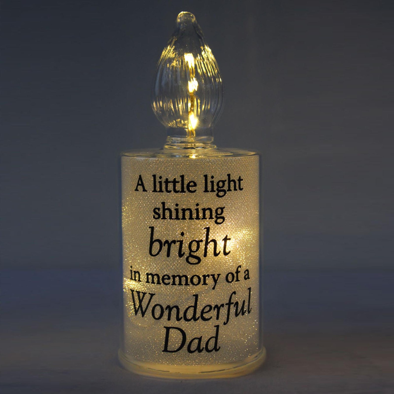 Thoughts of You Memorial Candle Light with Wording – Dad