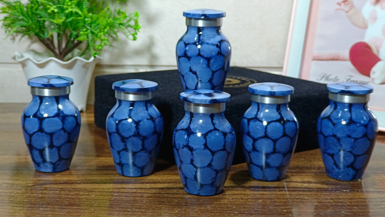 Small Cremation Urns for Human Ashes, Mini Keepsake Set of 6