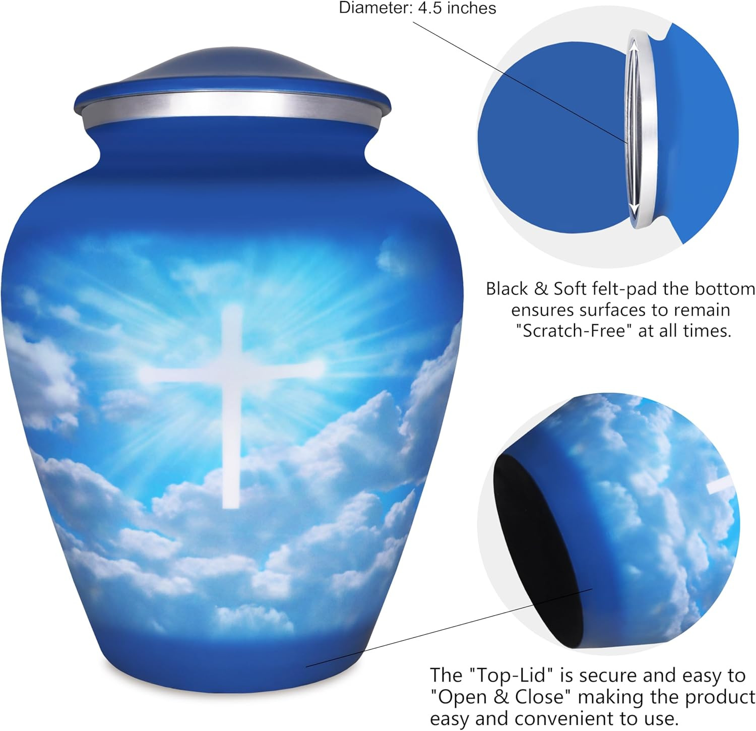 Cremation Urns for Human Ashes Adult Man or Women, Funeral Urn for Ashes Adult M