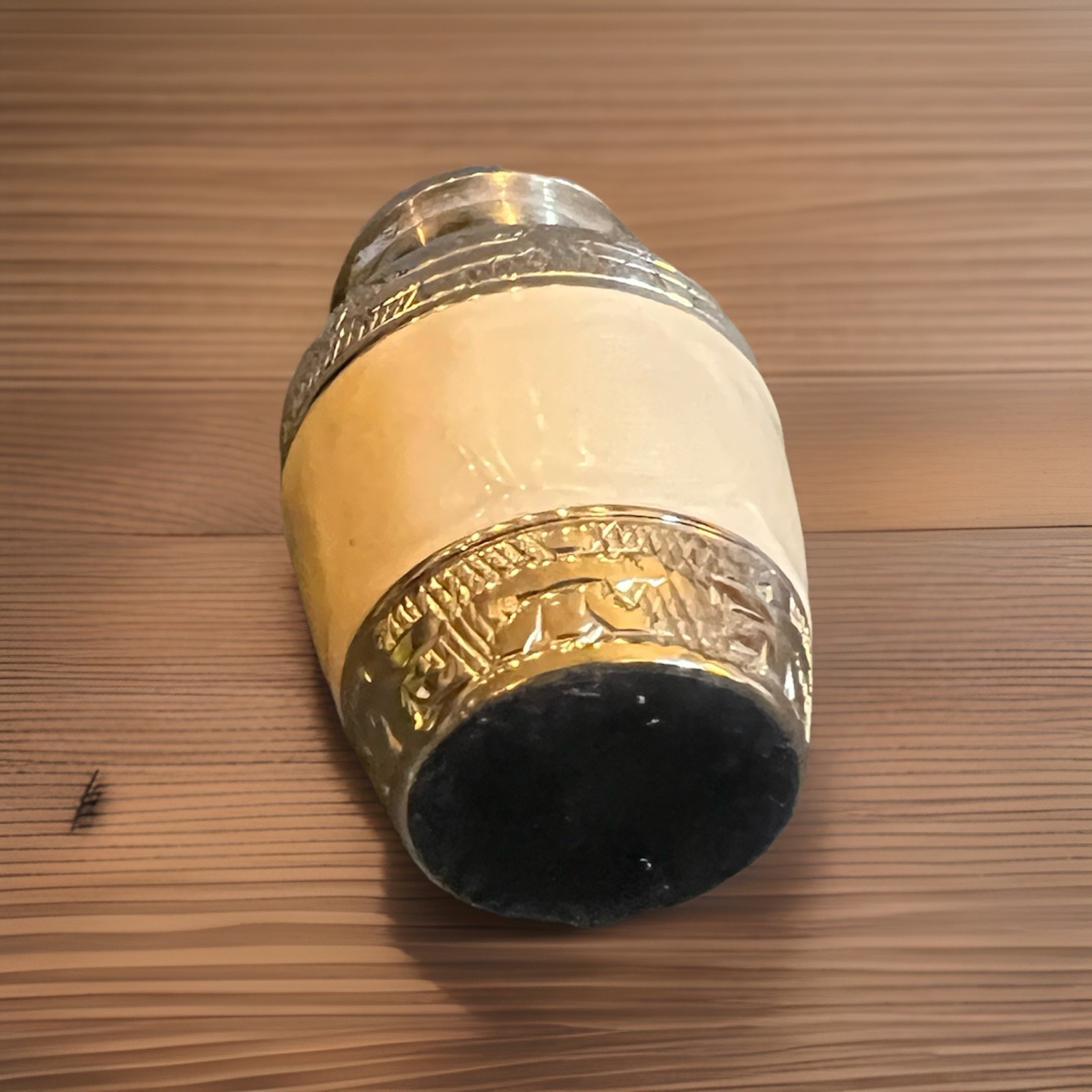 Cremation White And Silver Color 2.5 Inch Tall