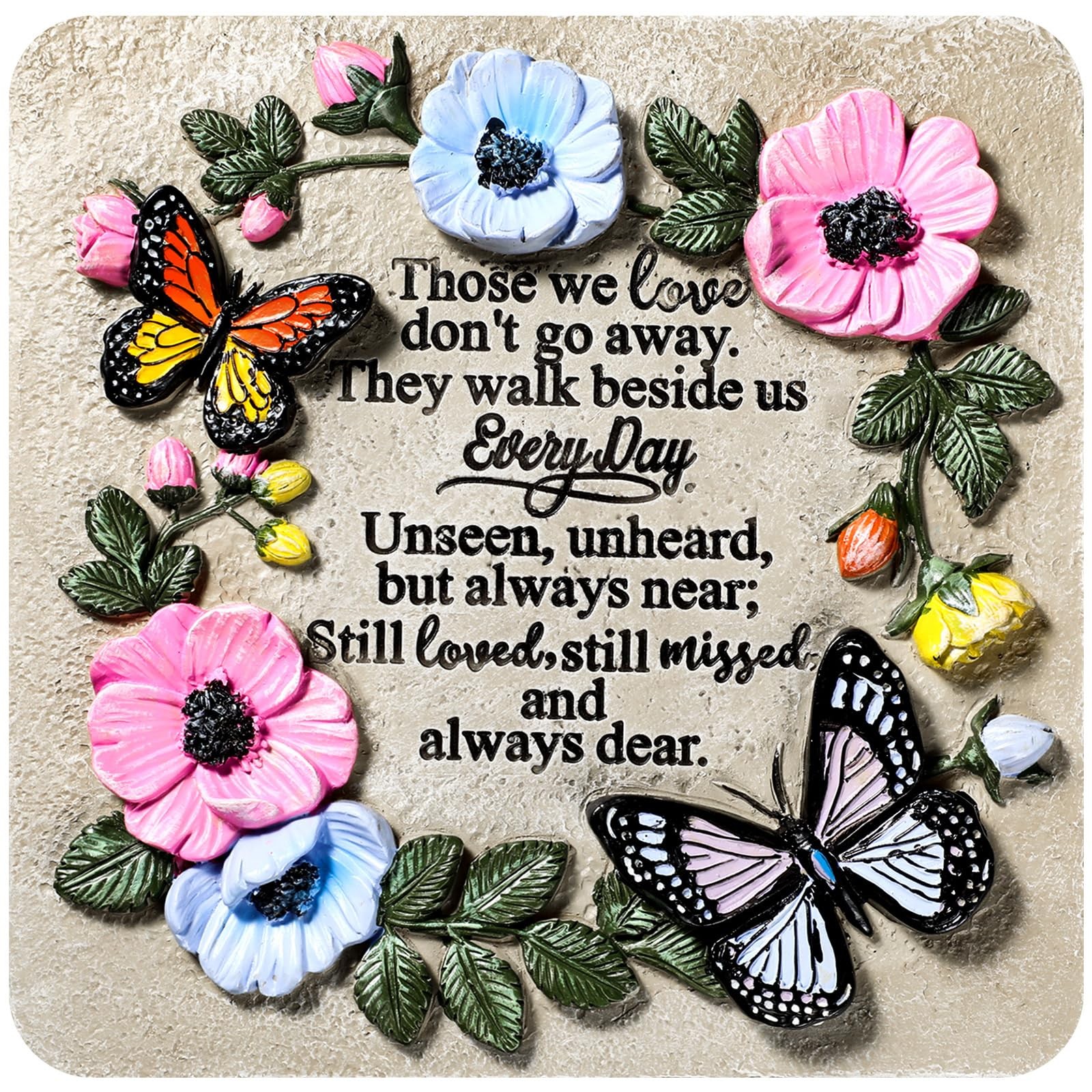 Memorial Garden Stone Gifts for Loss of Loved 9.8 Inch Sympathy Memorial Gift…