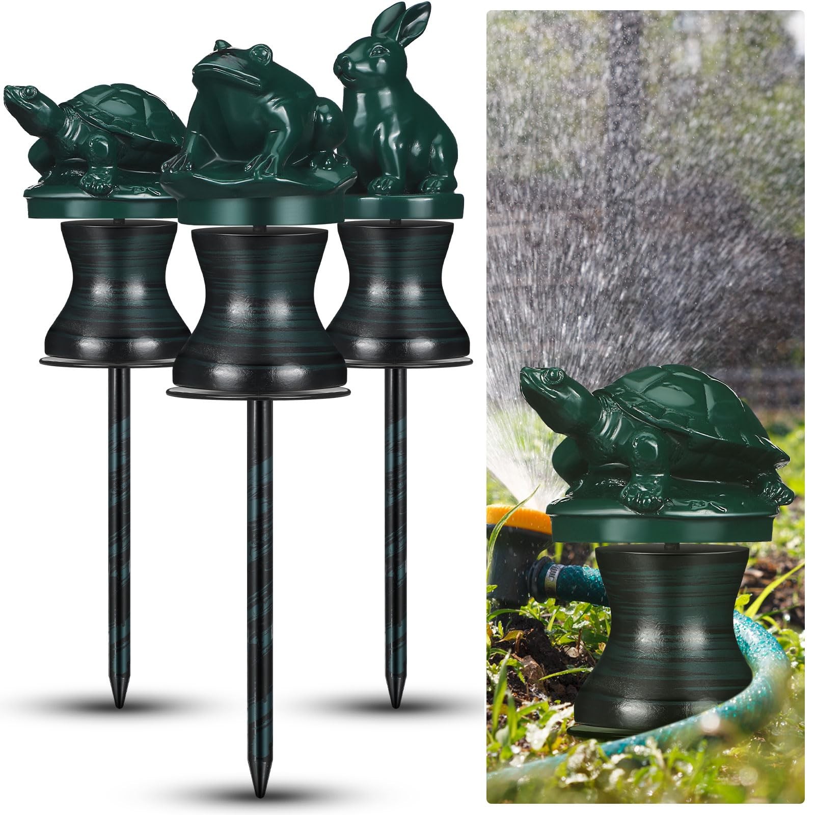Garden Hose Guide Stake 3 Pcs Heavy Duty 12 Inch Metal Water Hose Roller