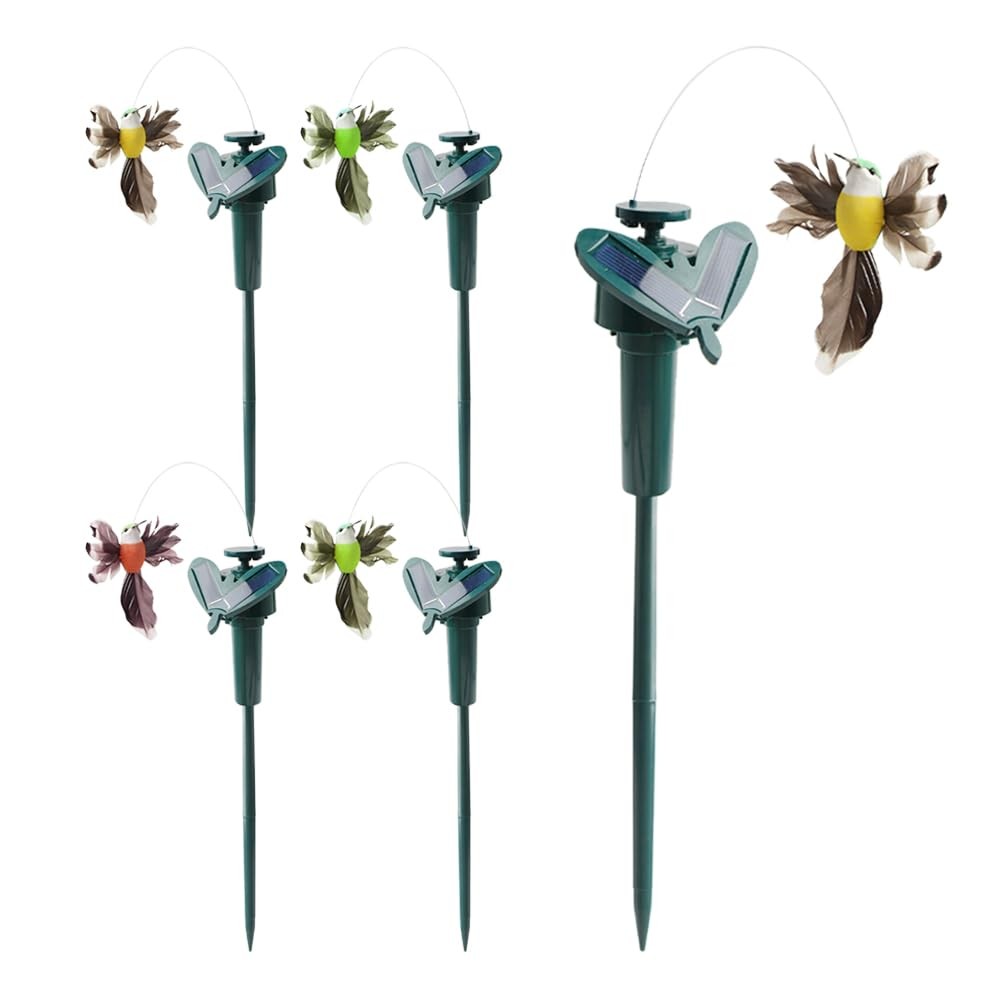 5Pcs Solar Yard Stake Fluttering Insects Solar or Battery Powered Solar Power…