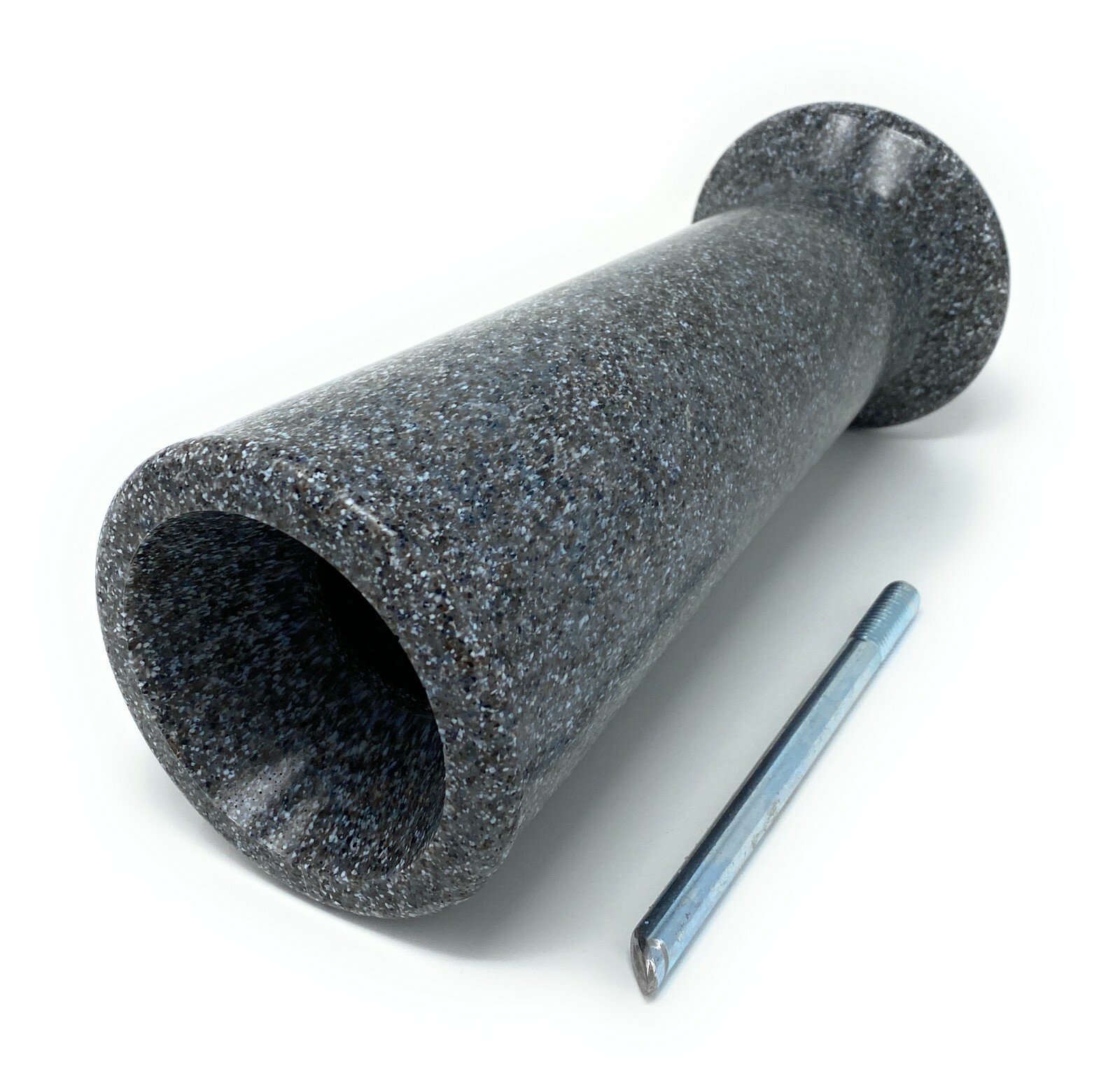 Optimum Memorial Slim Cemetery Flower Vase, Black Granite Monzonite, Plastic