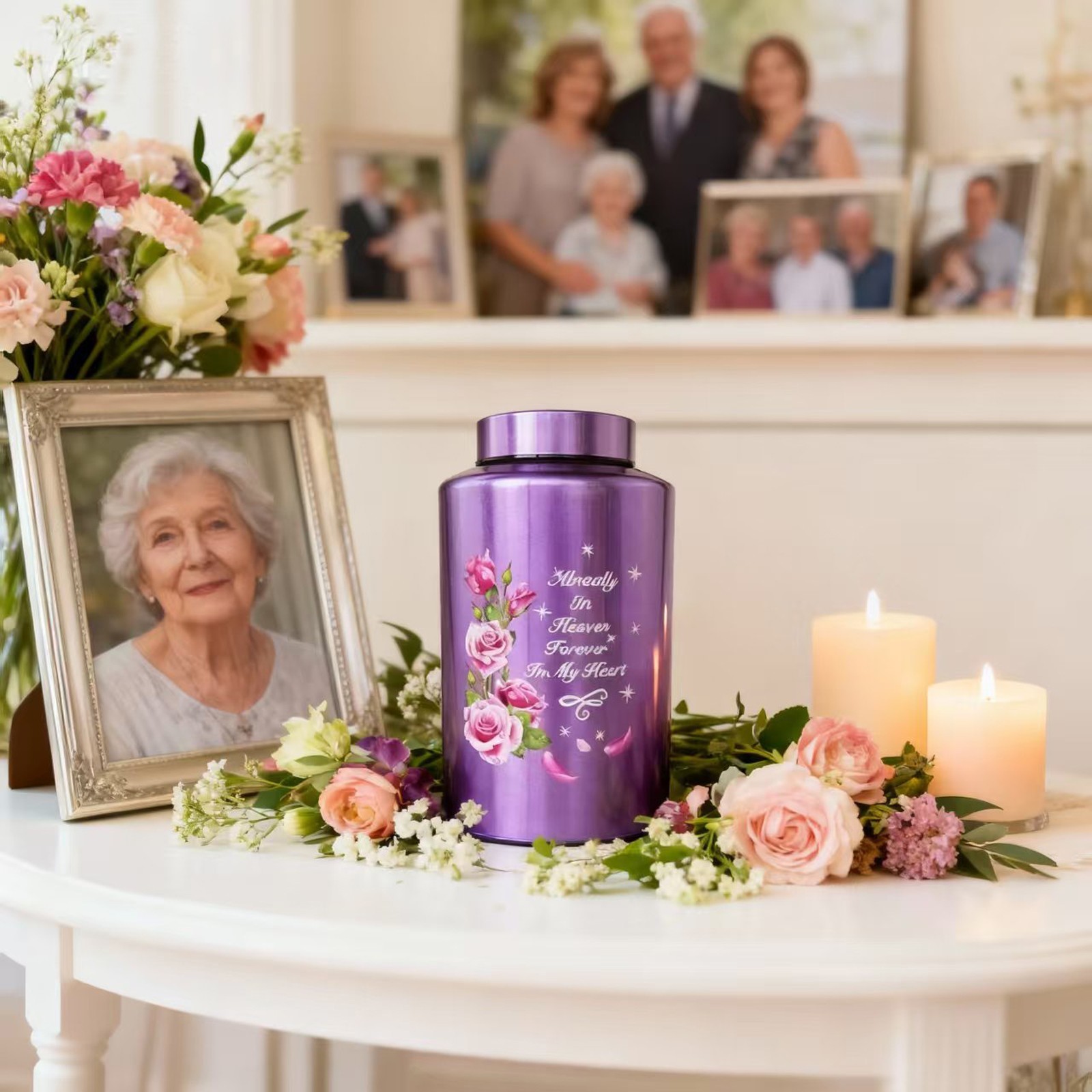 Up to 220 lbs Large Cremation Urns for Adult Human Ashes, Decorative Urn for Fem