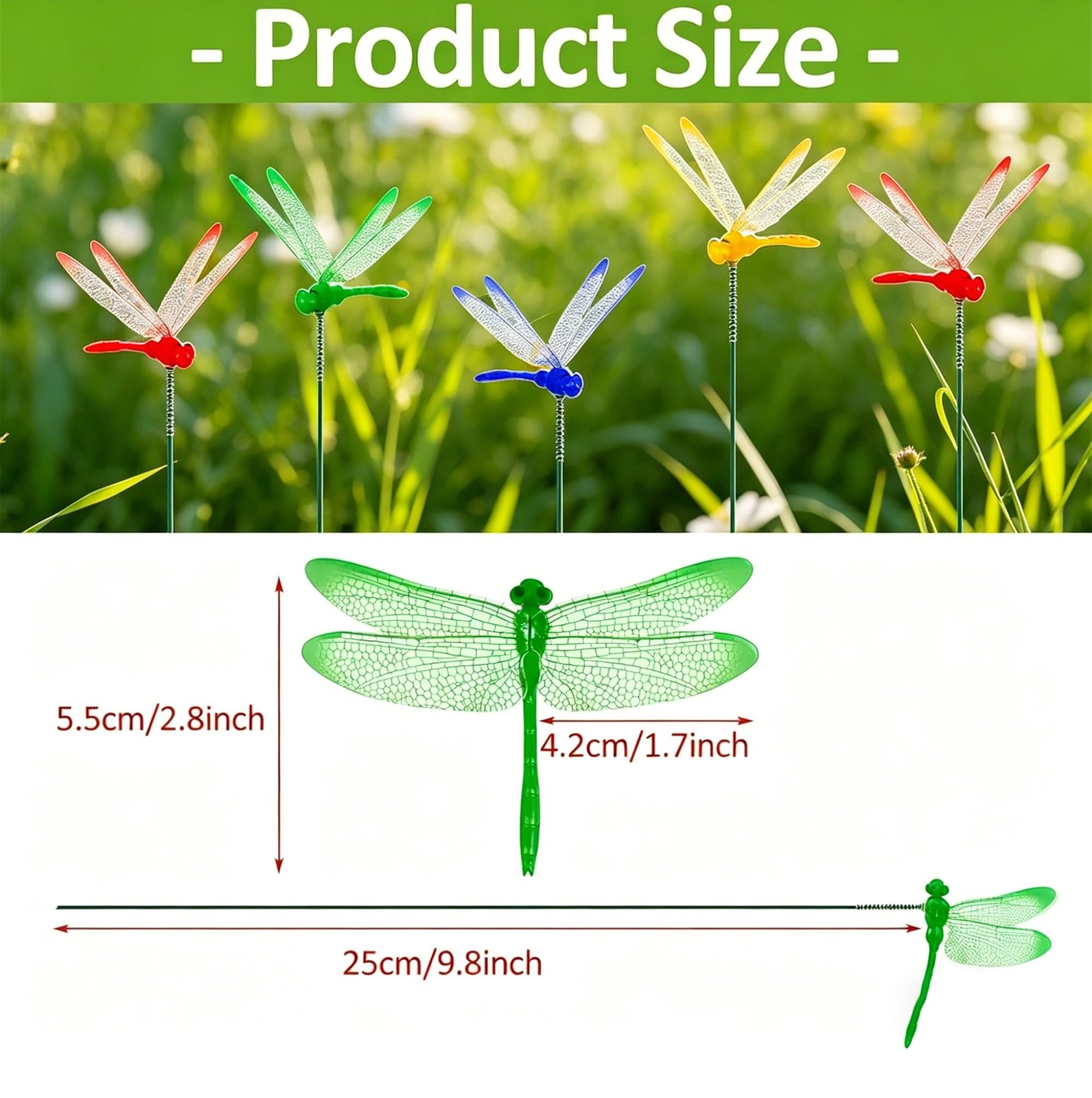 16Pcs Dragonfly Clip, DIY Dragon Fly Clips, Fake Dragonfly Garden Outdoor Dec…