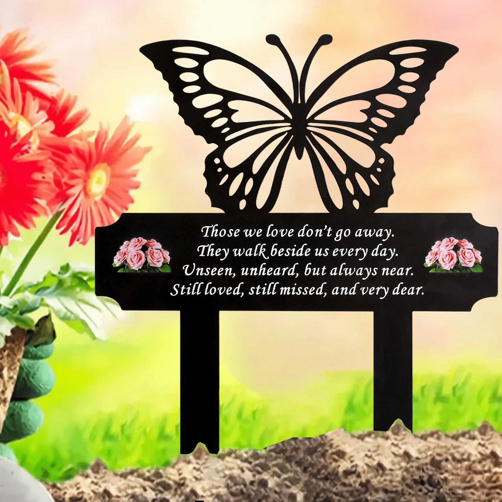 Butterfly Grave Memorial Stake – Elegant Grave Marker for Remembrance