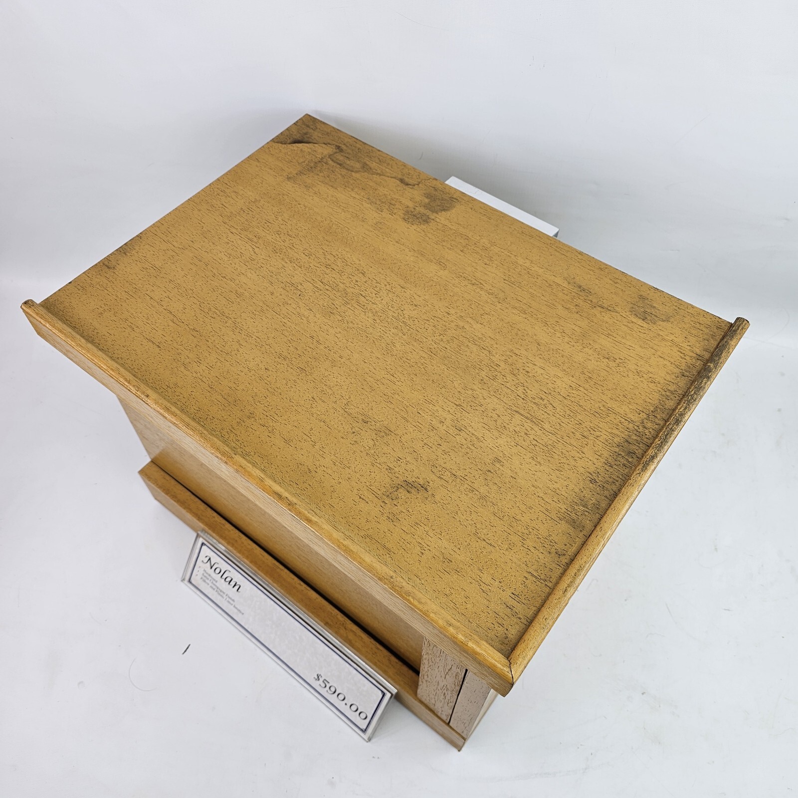 Coffin Casket Halloween Cemetery Mini Wood Corner Mortuary Display 18’x14″x16″