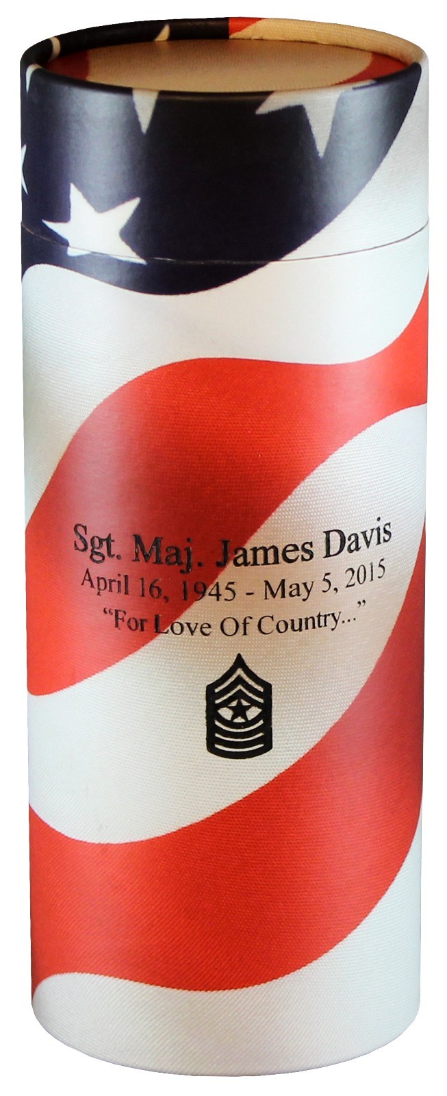 Biodegradable Ash Scattering Tube Funeral Cremation Urn – 240 cubic inches