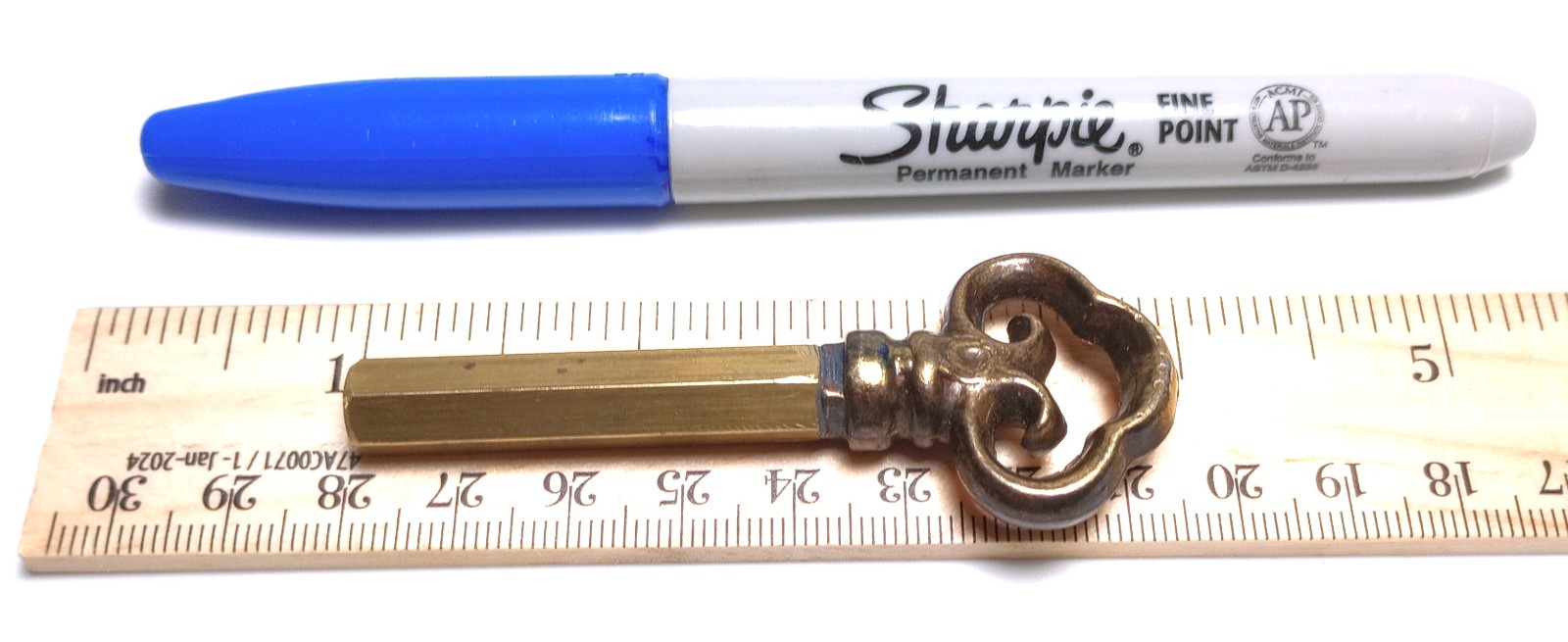 Ornate Head Pocket Keychain Casket Key / Coffin Key