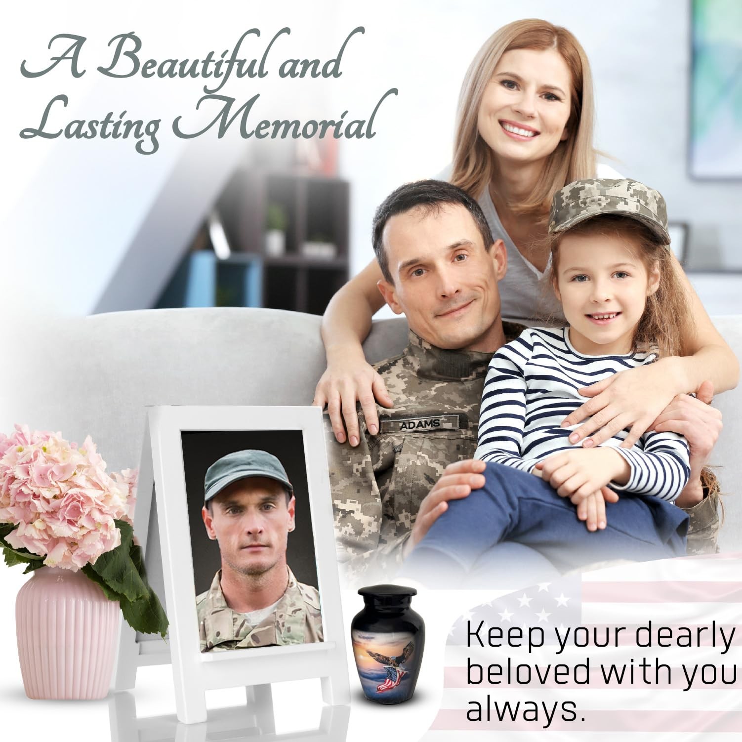 Small American Flag Eagle Cremation Urns for Human Ashes Adult Male & Female …