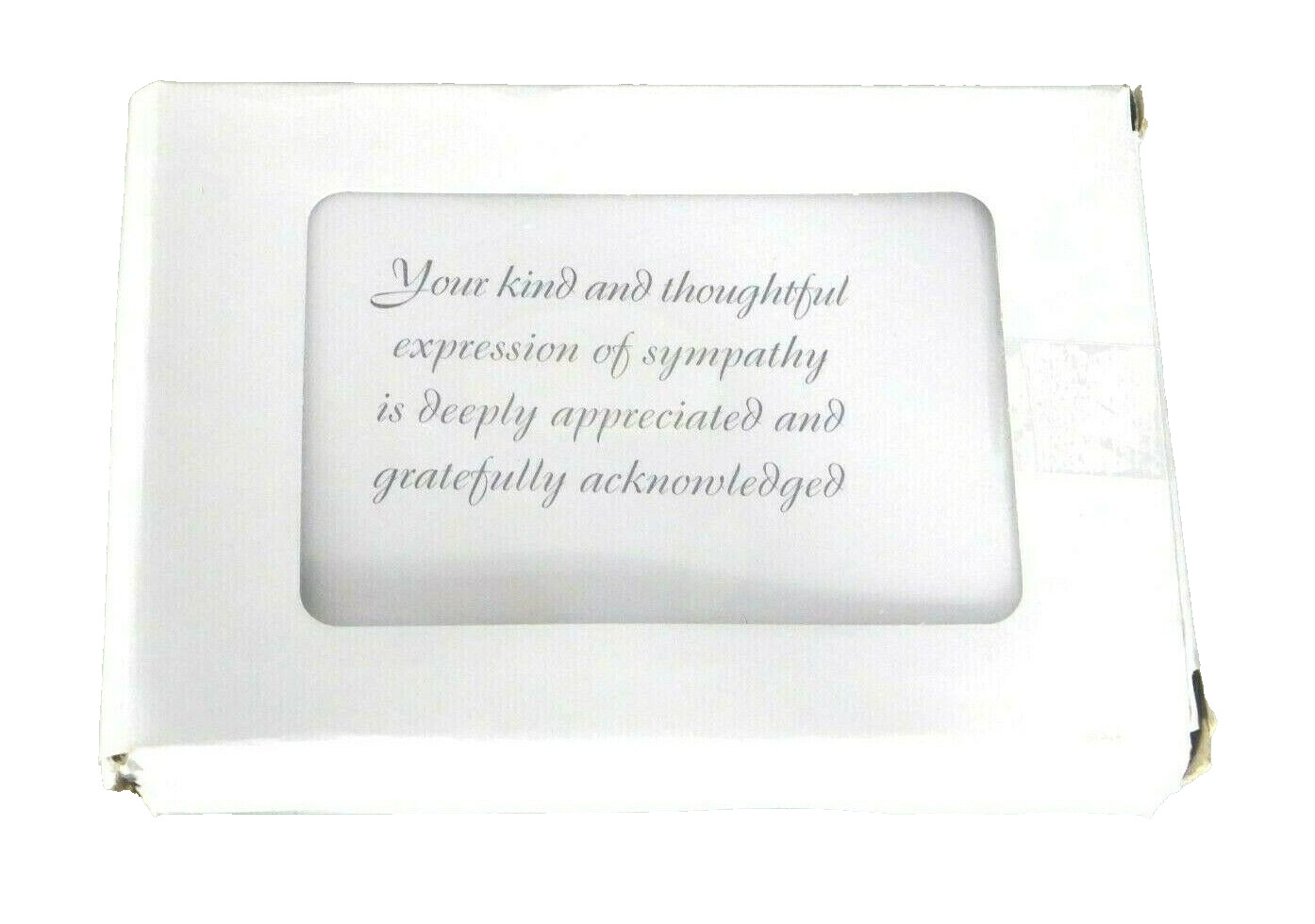 CRESCENT MEMORIAL thank you cards for funeral blank inside 5 x 3.5″ box of 25