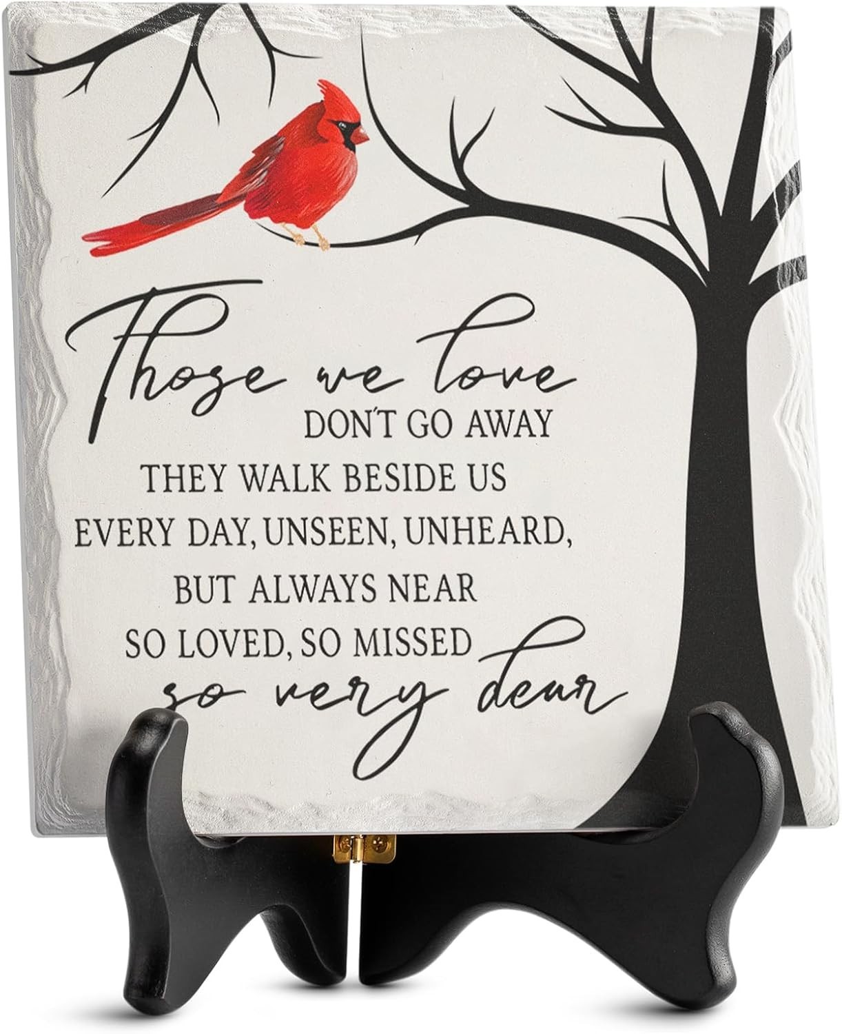 Memorial Gift with Easel 6 Inch Cardinal Ceramic Plaque for Celebration Of Life