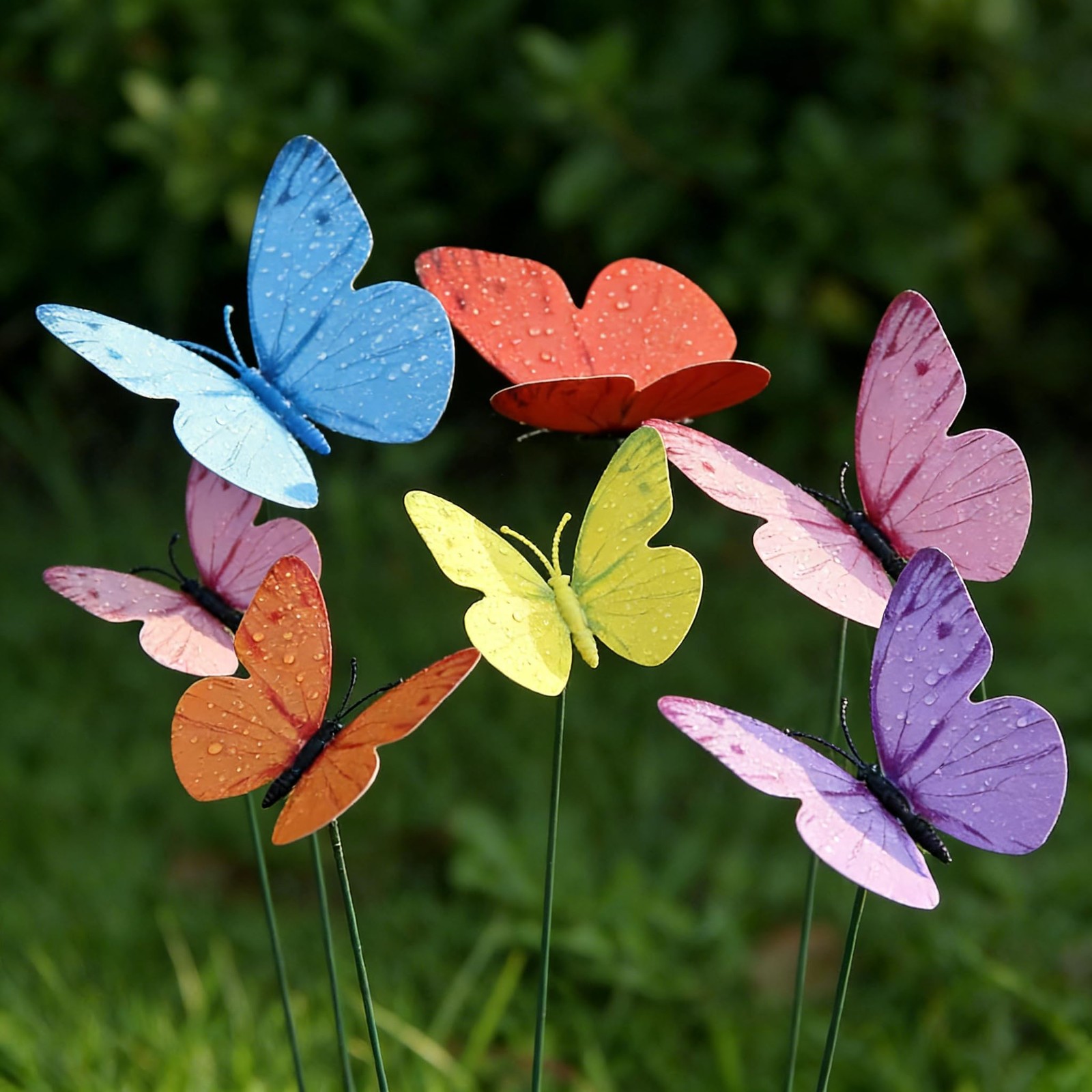 24PCS Butterfly Garden Stakes Waterproof Outdoor Yard Art for Flower Beds