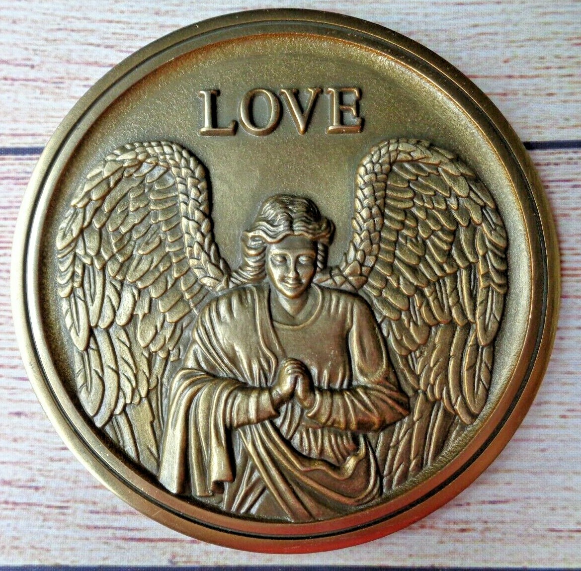 Batesville Keepsake Remembrance Lifestories Bronze Angel Love Medallion Magnetic