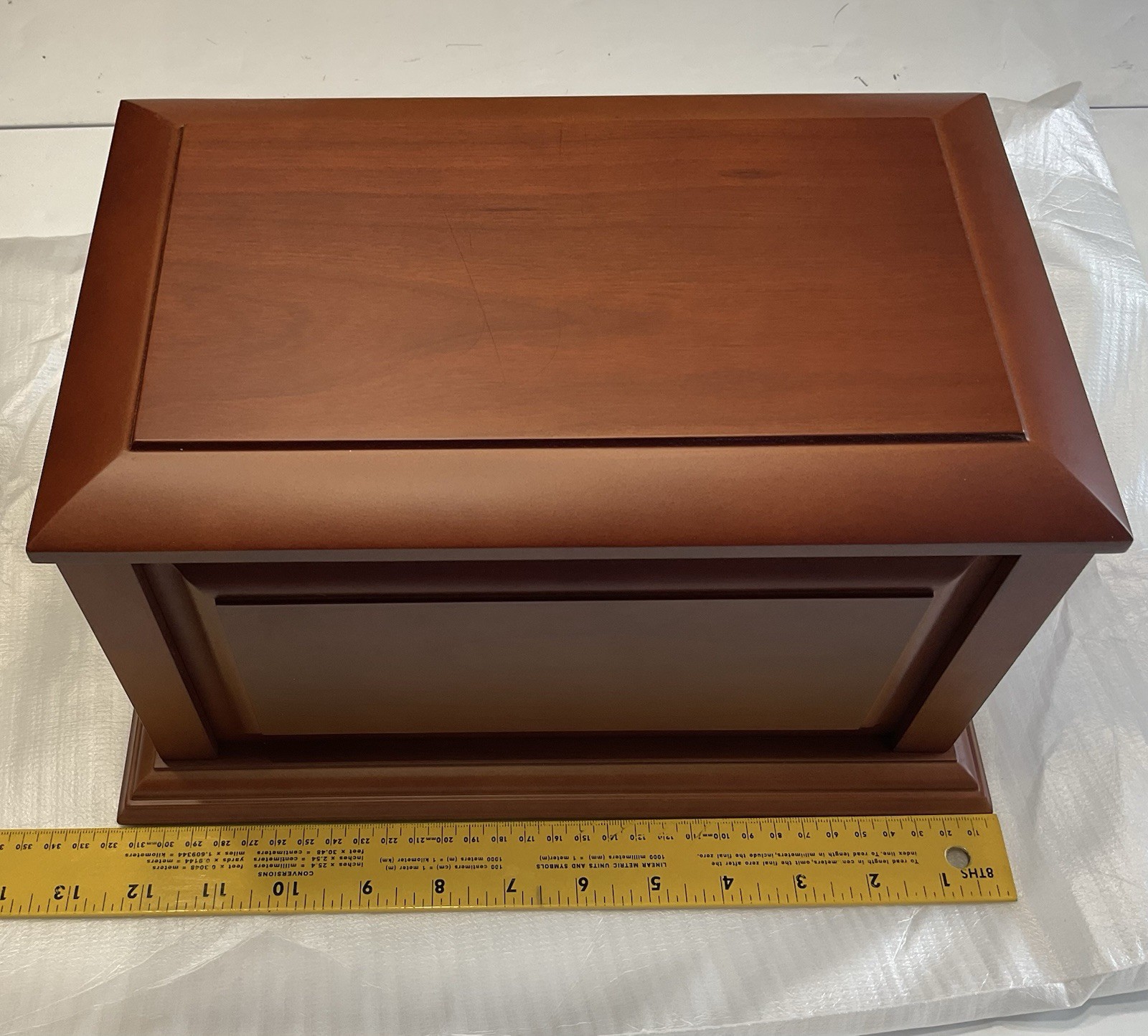 Handcrafted Extra Large Wooden Funeral Cremation Urn Box for Up To 300lb