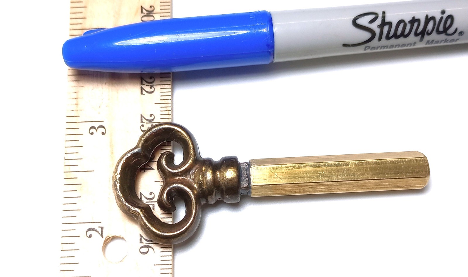 Ornate Head Pocket Keychain Casket Key / Coffin Key