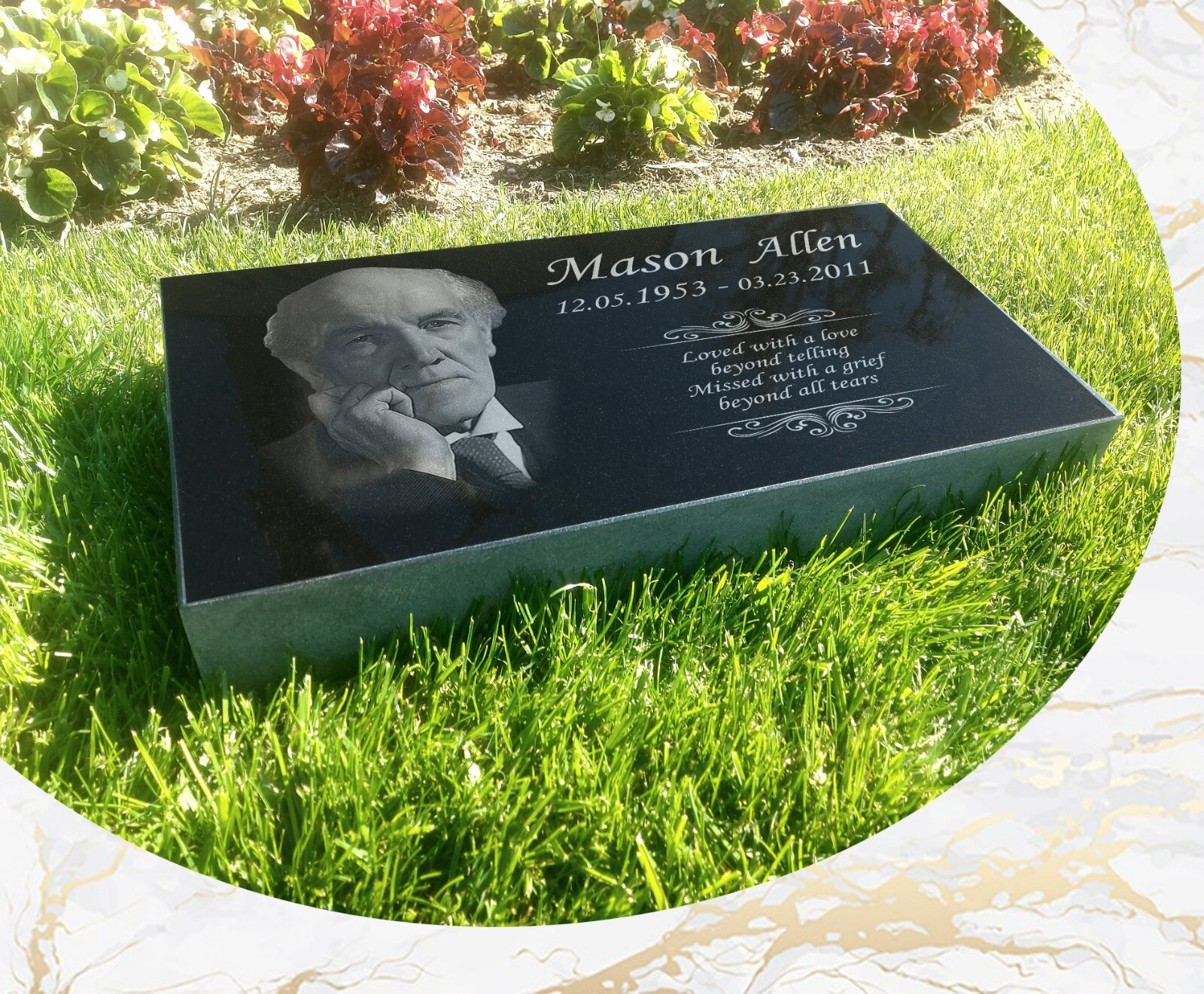 Personalized Memories: 24x12x4 Inch Deep-Engraved Granite Headstone