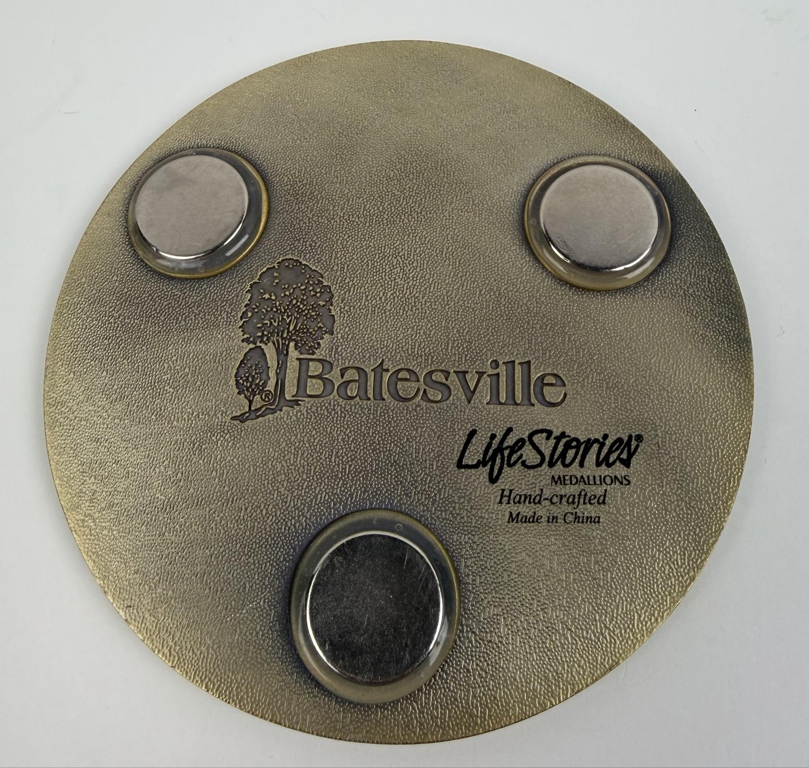 Batesville LifeStories Mom Bronze Floral Medallion Nameplate Hand Crafted Plaque