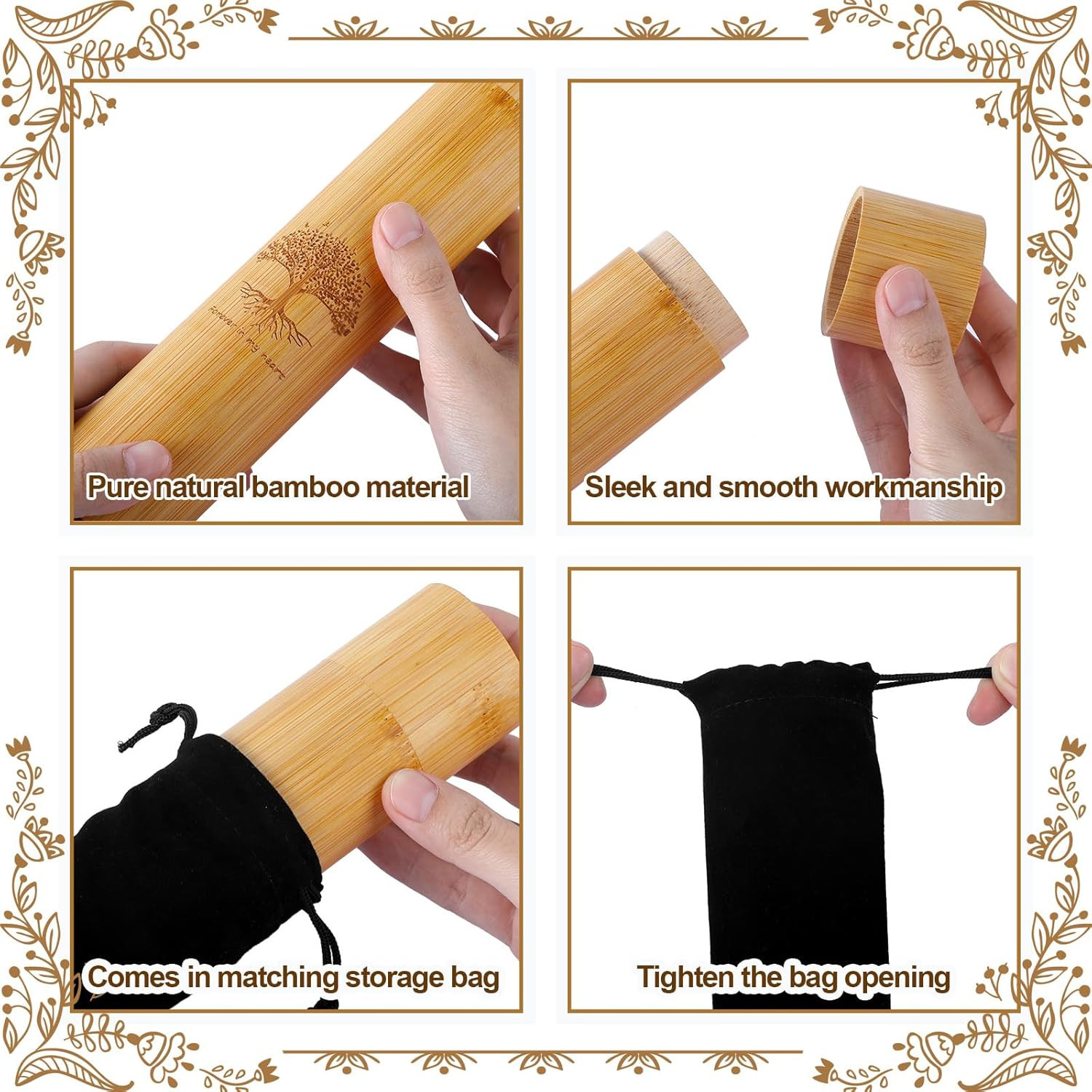 1 Set Bamboo Scattering Urns for Ashes 9” X 2” Biodegradable Scattering Cremat