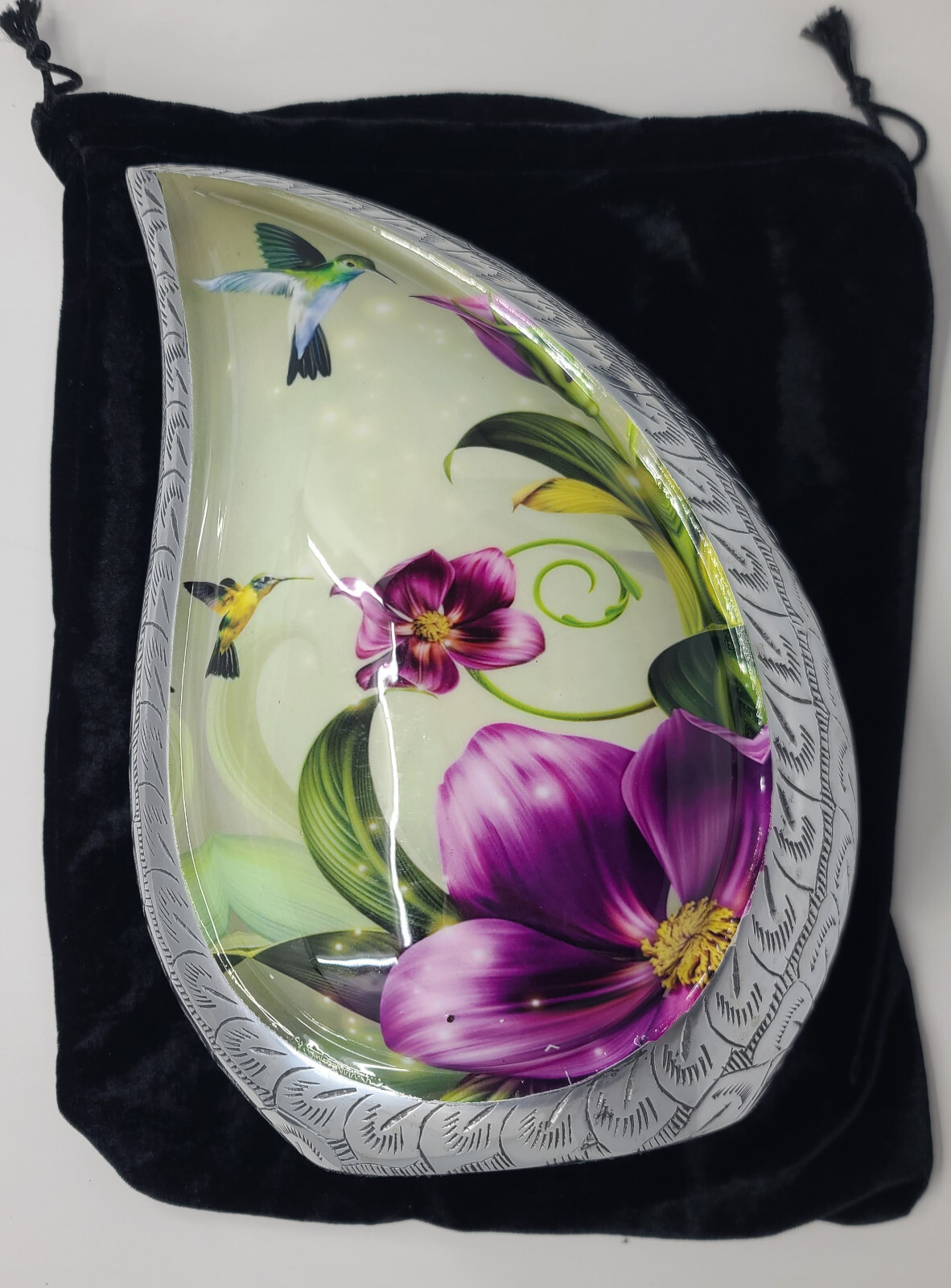 M Meilinxu Hummingbird Urn, Large Adult Funeral Cremation Urns for Human Ashes