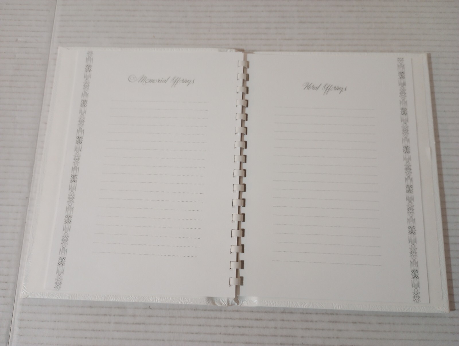 In Remembrance Funeral Guest Book Memorial Service White Sign In Registry Walker