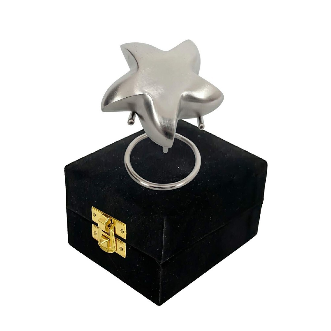 Bright Green Grey Design Small Star Keepsake Cremation Urn For Ashes