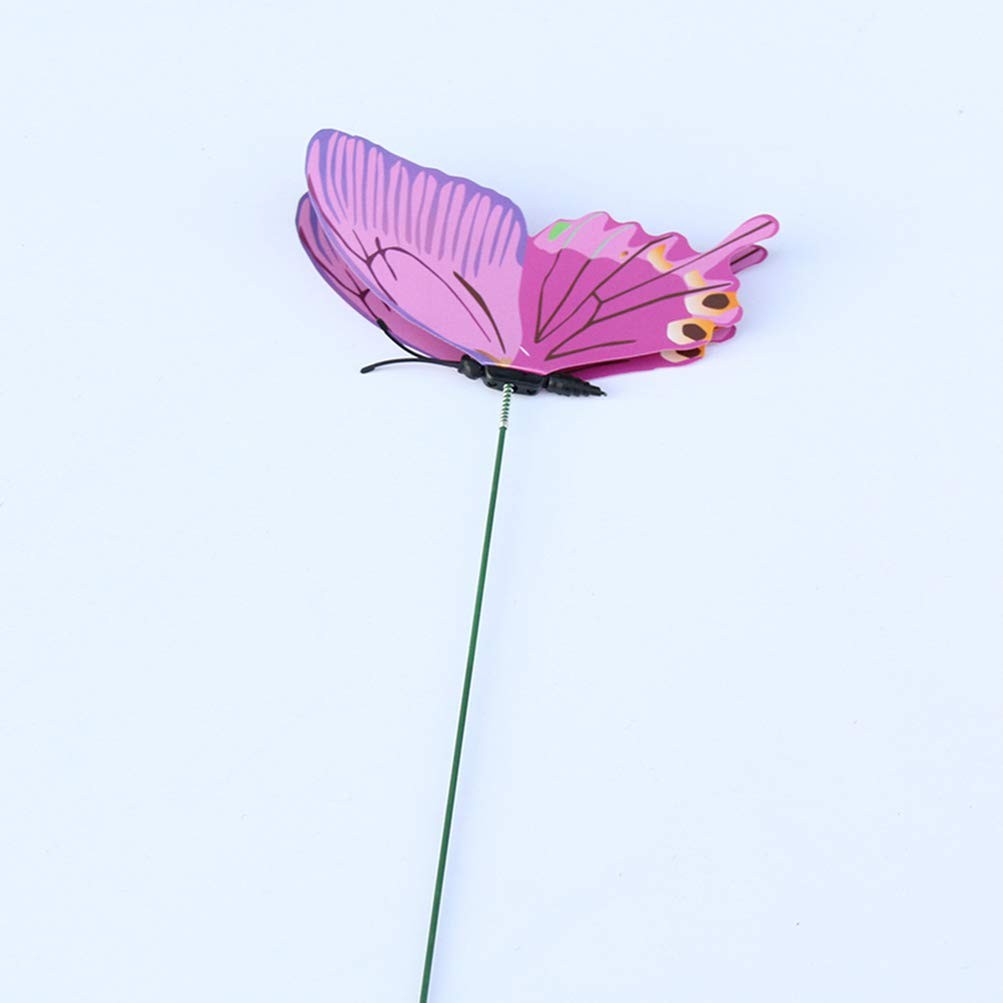 24pcs Butterfly Stakes Flower Garden Stakes for New Year Garden Patio Lawn De…