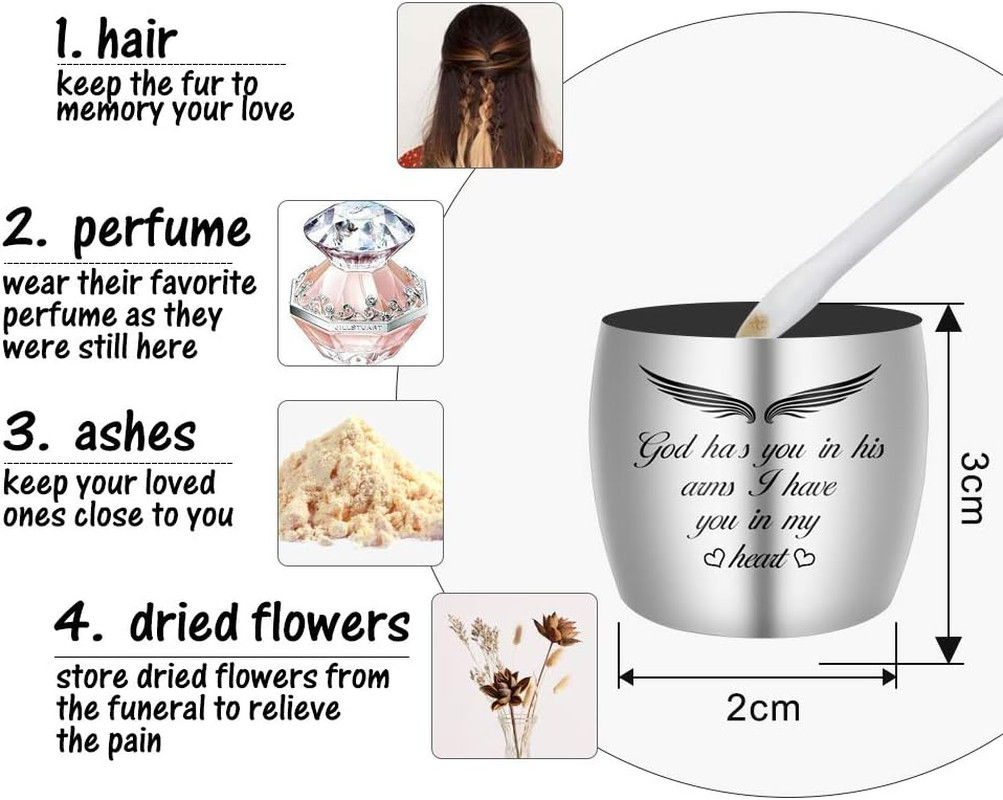 God Has You in His Arms, I Have You in My Heart – Small Keepsake Urn for Ashes,