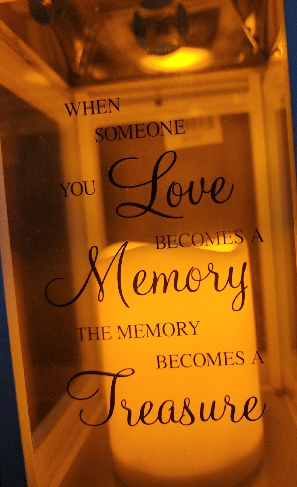 Memorial /Bereavement / Sympathy Lantern Battery Operated