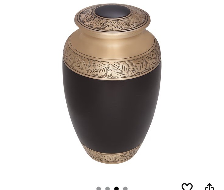 New Cremation Urns Funeral Adult Urn for Human Ashes Brown And Gold