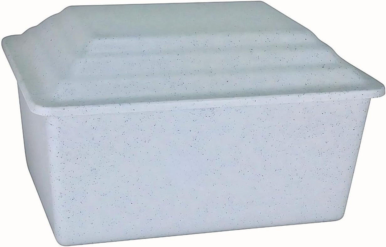 Granite Gray Urn Vault for Ground Burial, Holds One Cremation Urn for Human Ash