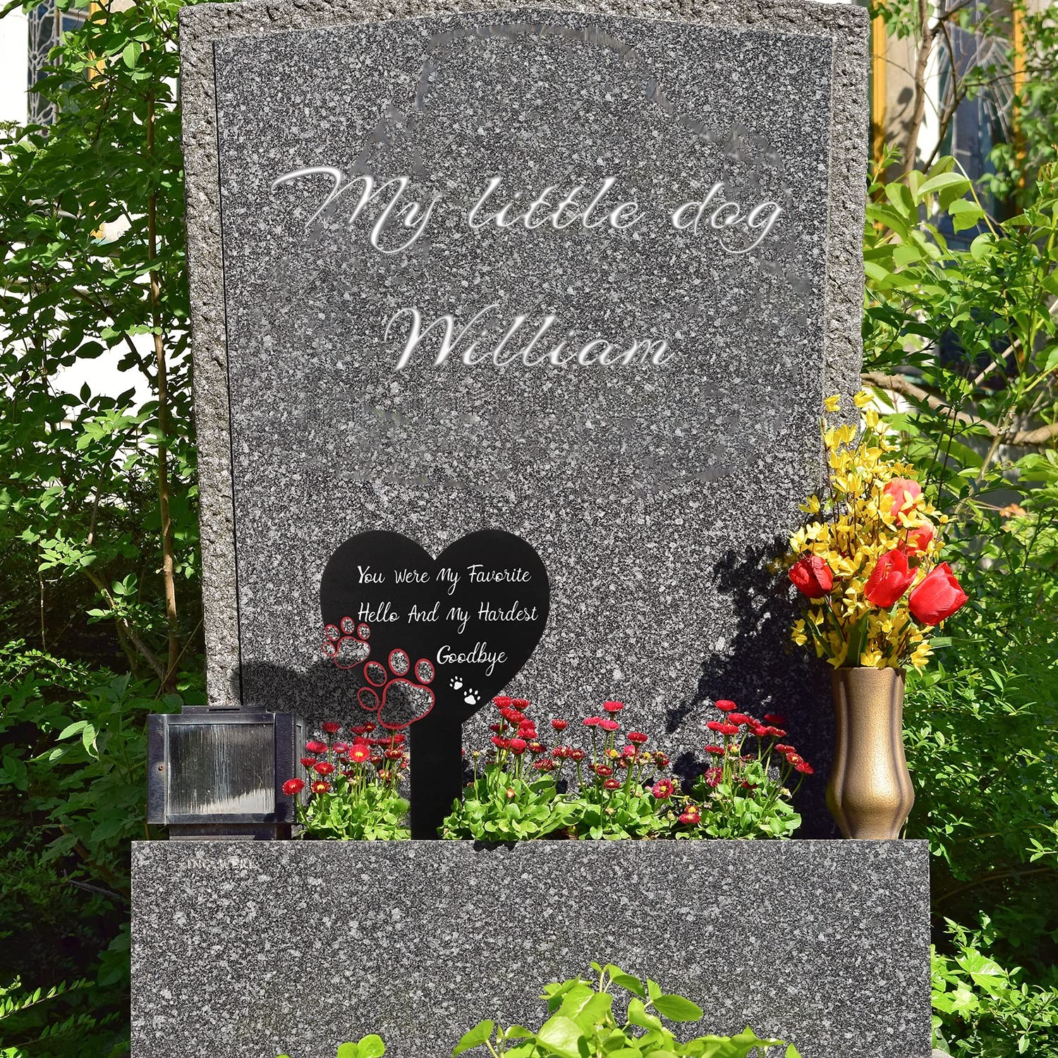 Pet Memorial Graves Markers for Dogs Cats, Pet Cemetery Headstones Decoration…