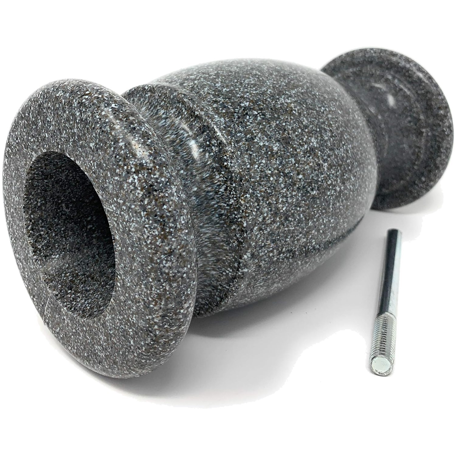 Durable Plastic Memorial Vase – Black Granite Finish