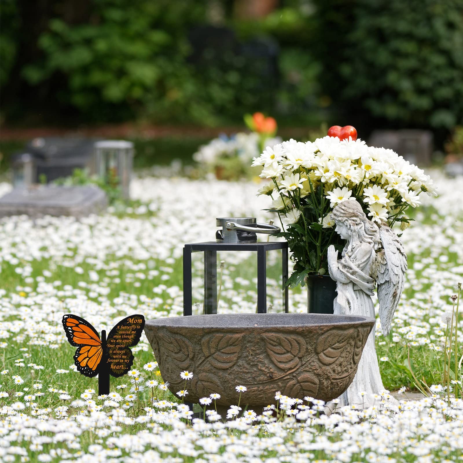 Mom Grave Decorations for Cemetery Grave Decorations Butterfly Acrylic Mom Me…