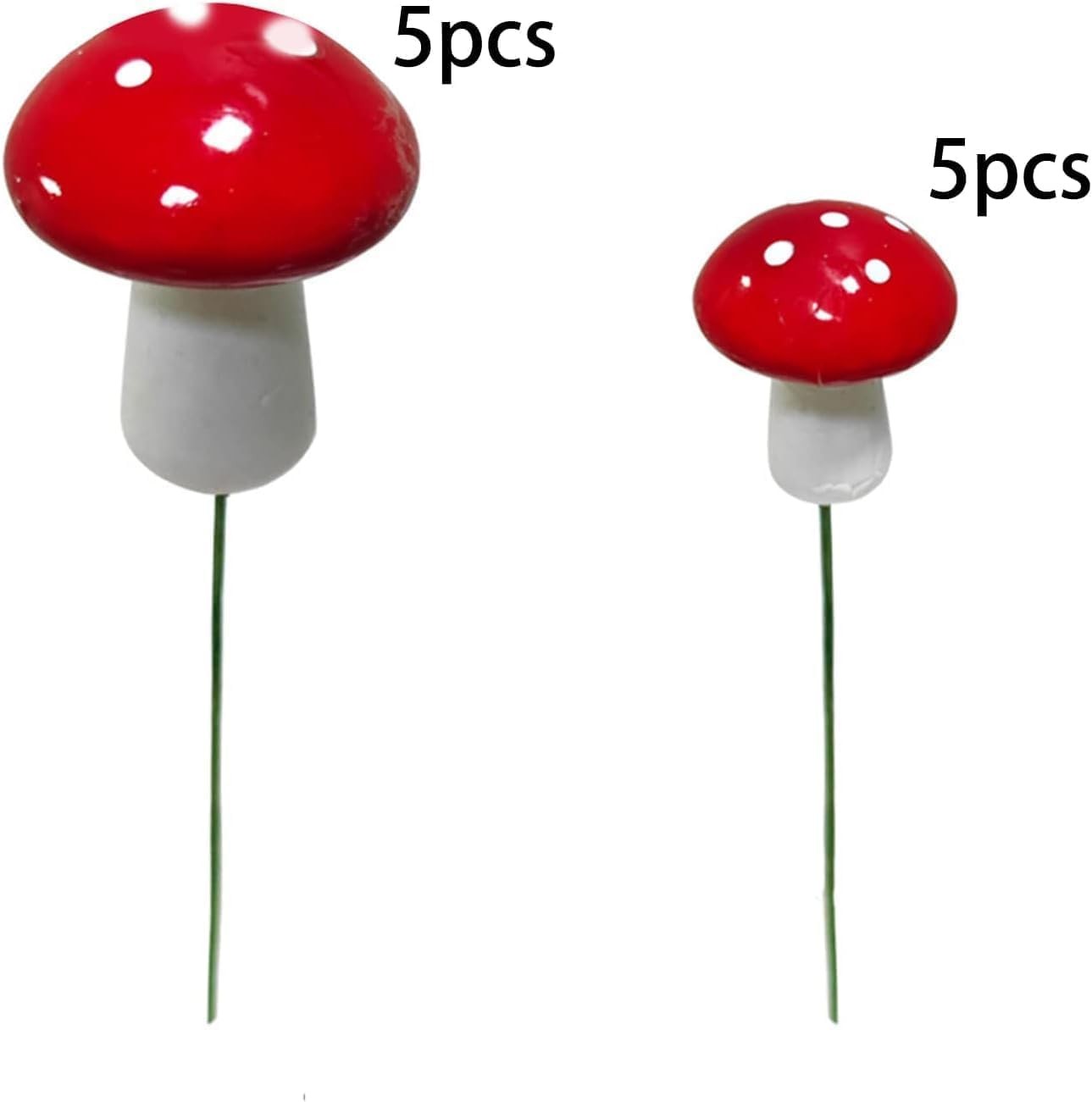 10Pcs Red Garden Stakes Miniatures Indoor Outdoor Silhouette Fairy Garden Law…