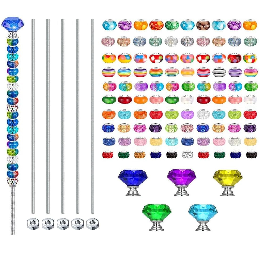 118Pcs DIY Fairy Wand Garden Stakes Kit, Garden Stake Decorative with 6 Color…